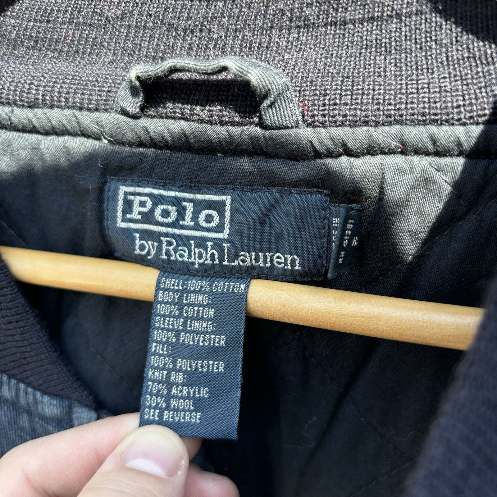 Polo Ralph Lauren Vintage Polo Ralph Lauren Twill Bomber Jacket 90s Navy 2XL Size US XXL / EU 58 / 5 - 4 Thumbnail