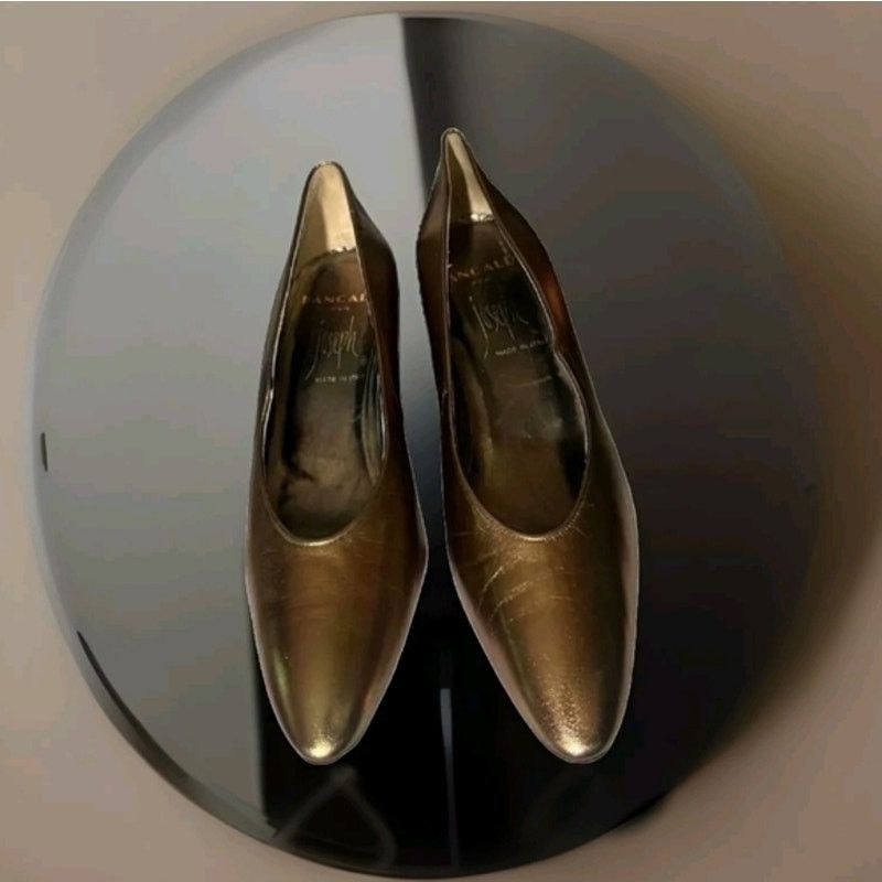 Other Pancaldi Gold Suede High Heel Stiletto Shoes Size 10 Size US 10 / IT 40 - 3 Thumbnail