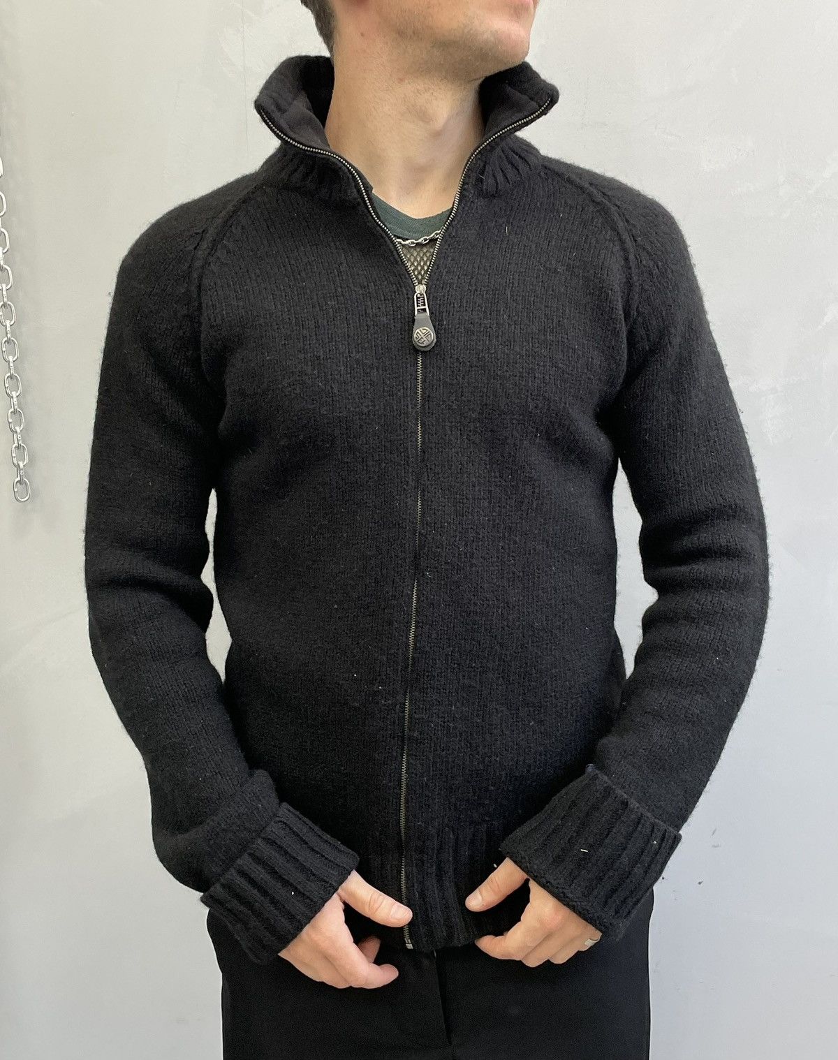 Diesel Rare y2k diesel wool zip sweater hype Size US XL / EU 56 / 4 - 1 Thumbnail