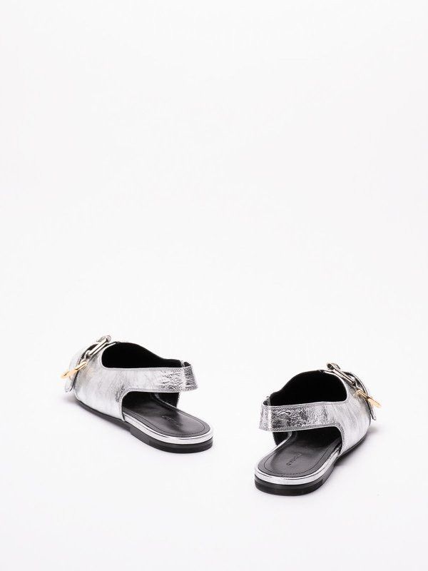 Givenchy o1w1db10525 Voyou Slingback Flat Pumps in Silver Size US 9 / IT 39 - 3 Thumbnail