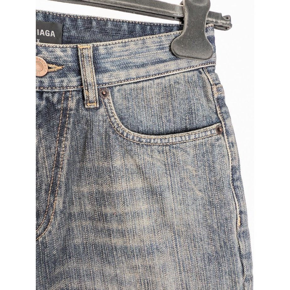 Balenciaga o1rshd1 (Fits XS) Denim Shorts in Light Blue Size US 30 / EU 46 - 5 Thumbnail
