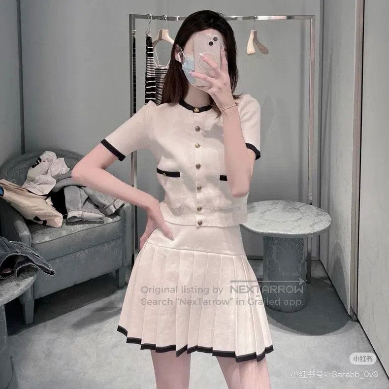 Miu Miu Miu Miu 36 Cardigan short-sleeved shirt Size S / US 4 / IT 40 - 8 Thumbnail