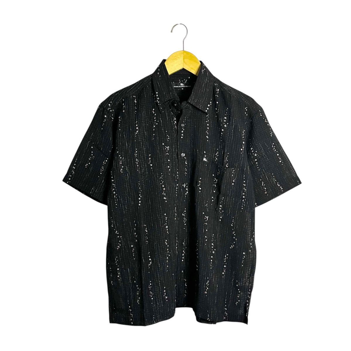 Hiroko Koshino Homme × Issey Miyake × Japanese Brand Hiroko Koshino Homme Black Abstract Speckle Shirt Size US M / EU 48-50 / 2 - 2 Thumbnail