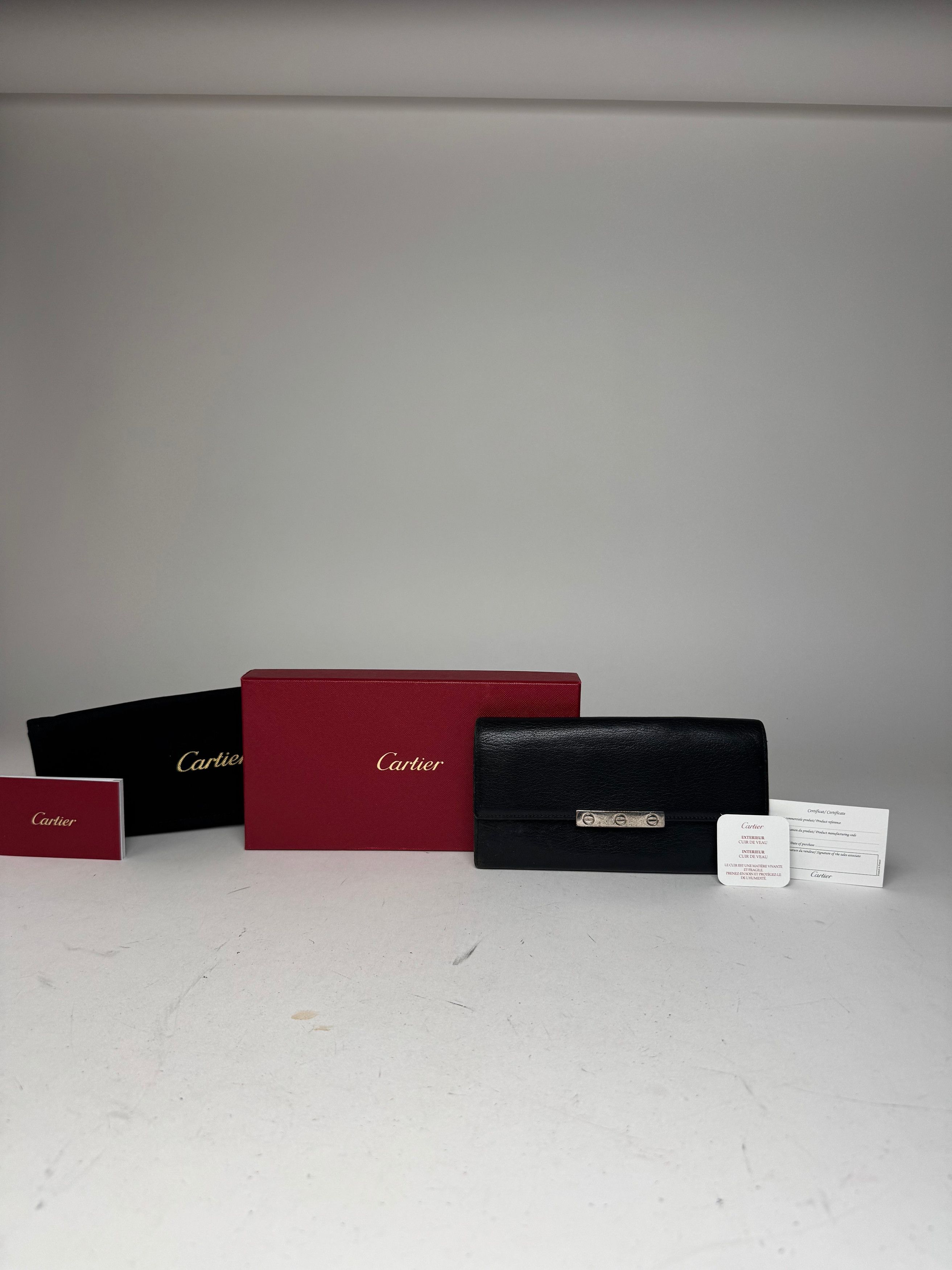 Cartier Vintage Leather Wallet Black Size ONE SIZE - 1 Thumbnail