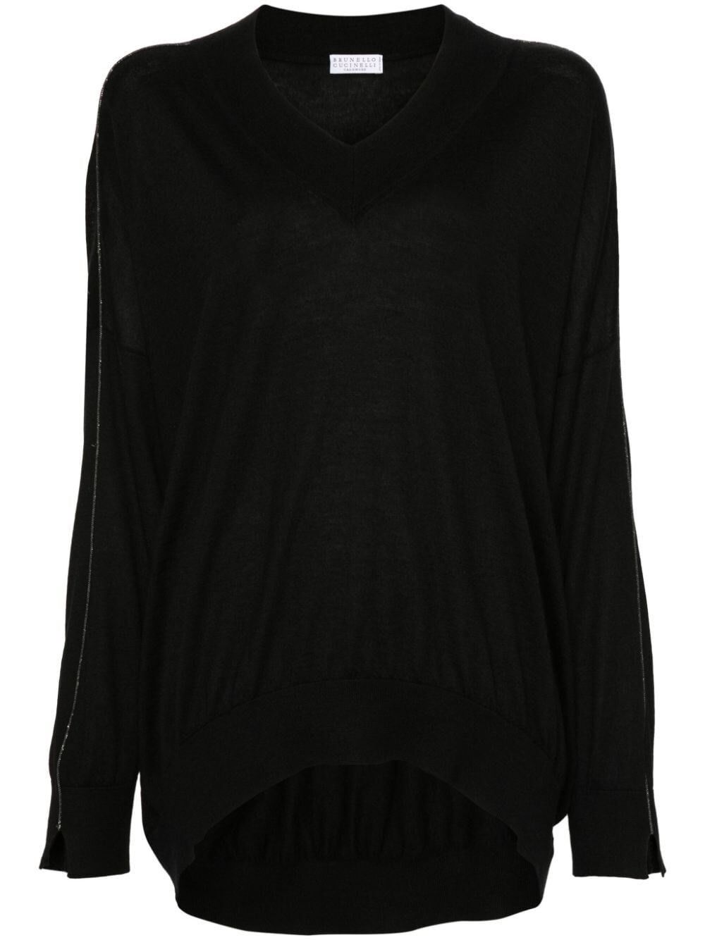 Brunello Cucinelli Long Sleeve V-Neck Sweater Size XL / US 12-14 / IT 48-50 - 1 Thumbnail