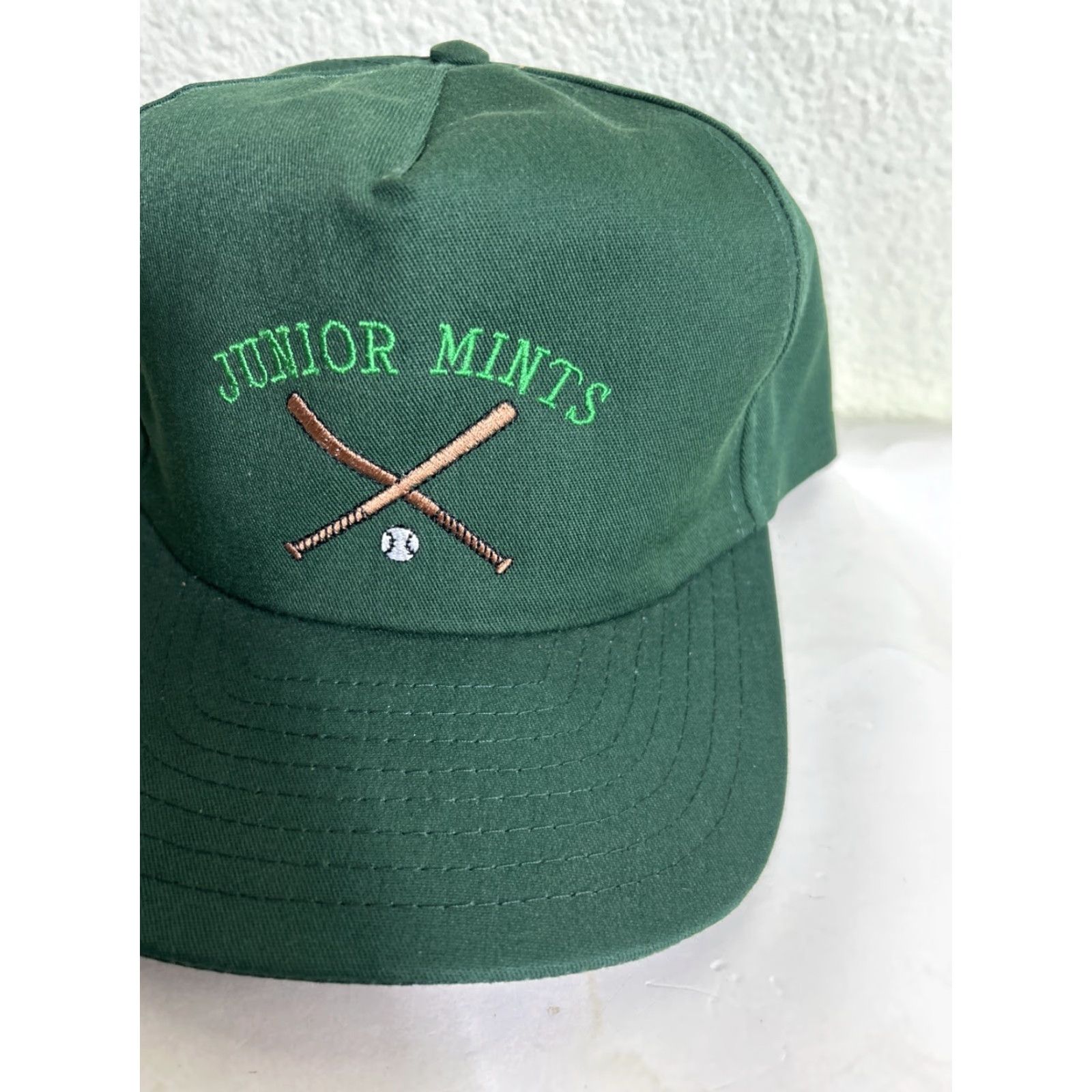 Vintage VINTAGE SnapBack Baseball Hat Green “Junior Mints” Baseball Adjustable Men One Size | Green SnapBack Baseball Hat Junior Mints Adjustable Mens Size ONE SIZE - 3 Thumbnail