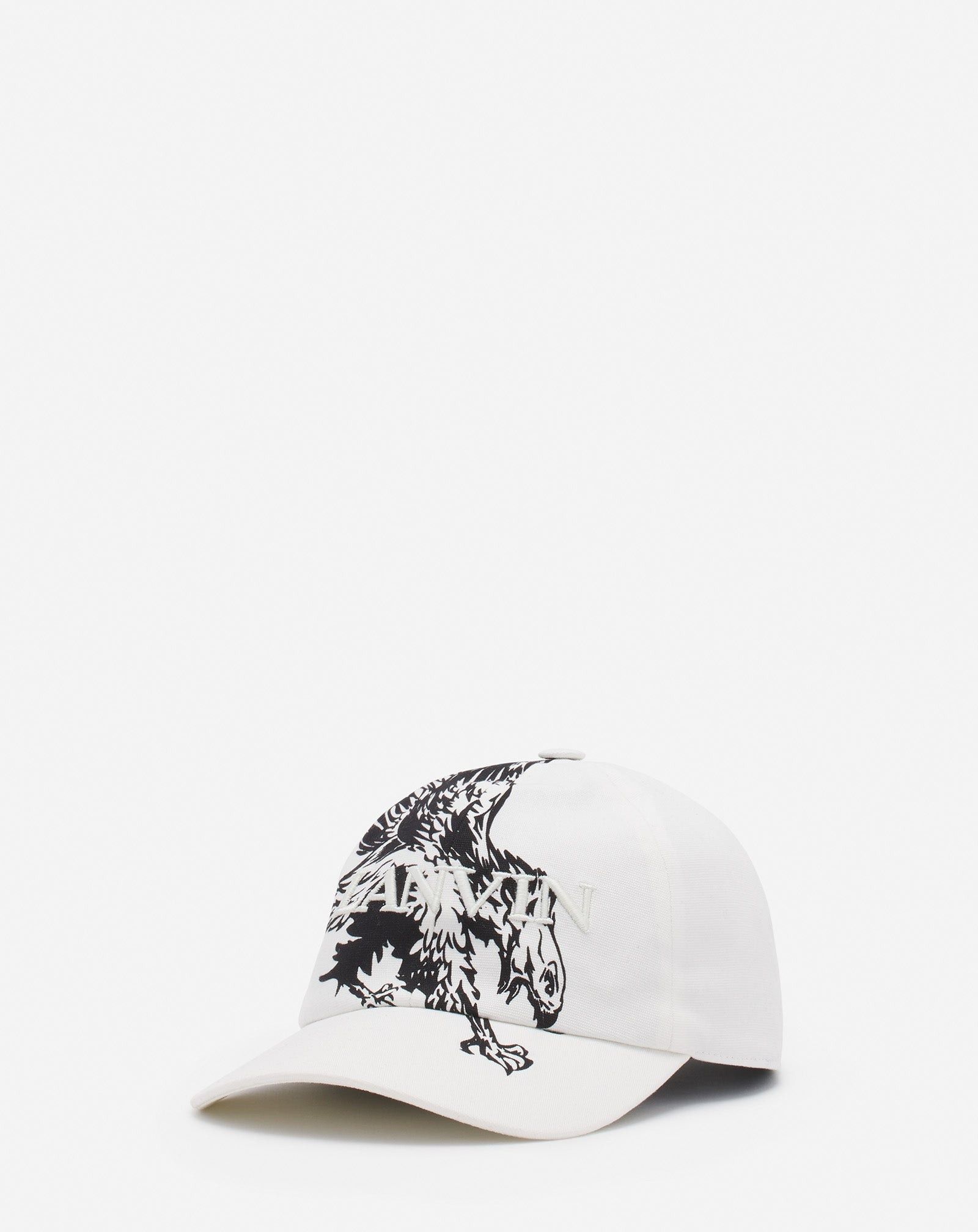 Lanvin o1mle0825 Size: 56cm Eagle Cotton Cap / Hat in White Size ONE SIZE - 3 Thumbnail