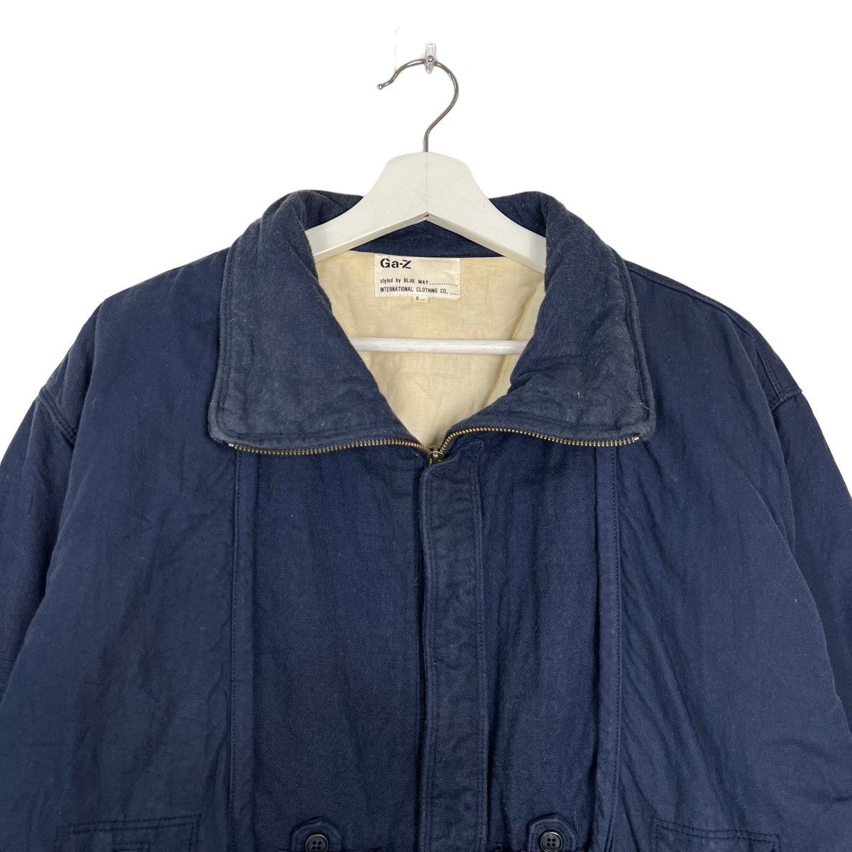Issey Miyake RARE VINTAGE 80s GA-Z STYLE BLUE WAY CRONICAL BOMBER JACKET Size US L / EU 52-54 / 3 - 3 Thumbnail