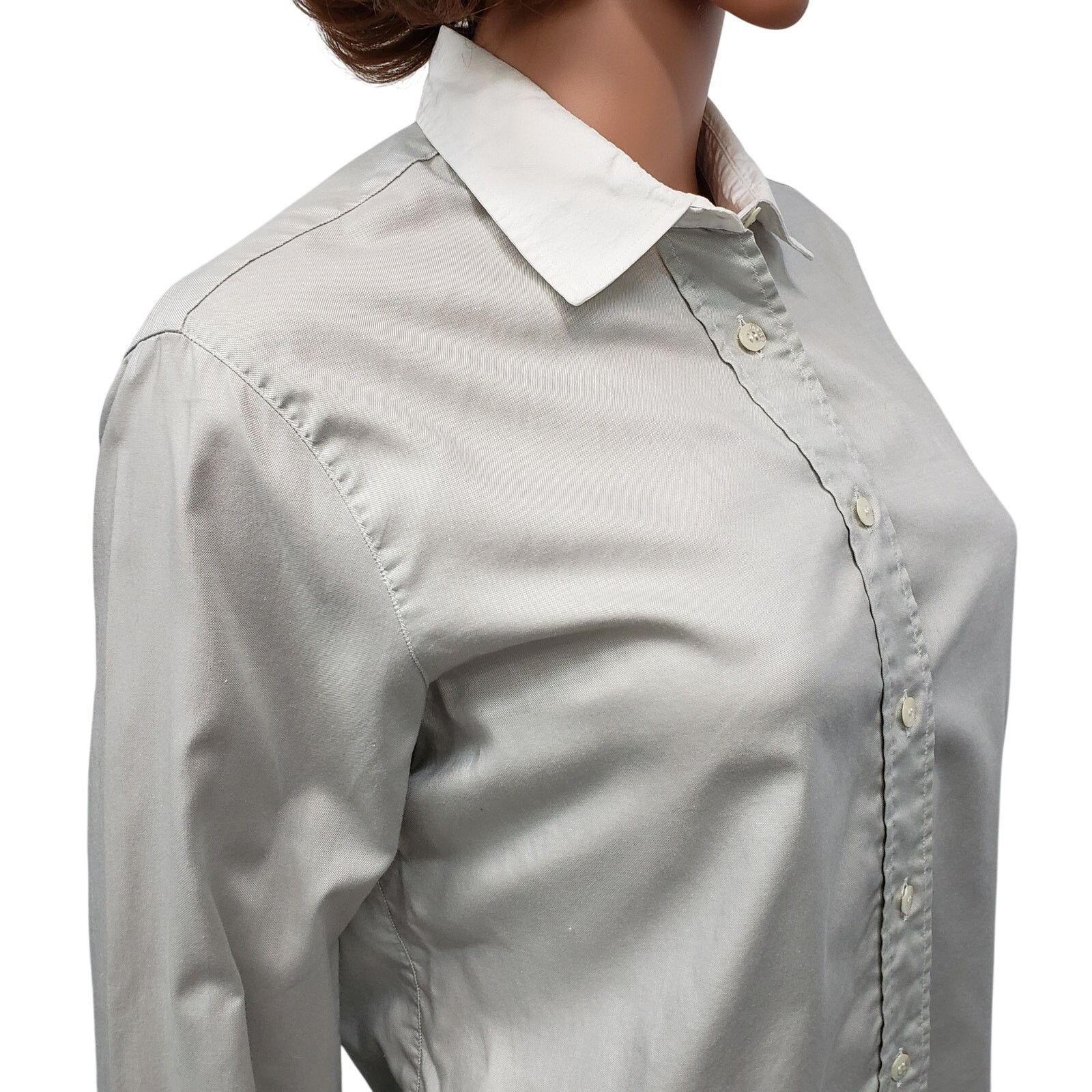 Amina Rubinacci Amina Rubinacci Napoli Shirt Made in Italy Two-tone L/S M Size M / US 6-8 / IT 42-44 - 6 Thumbnail
