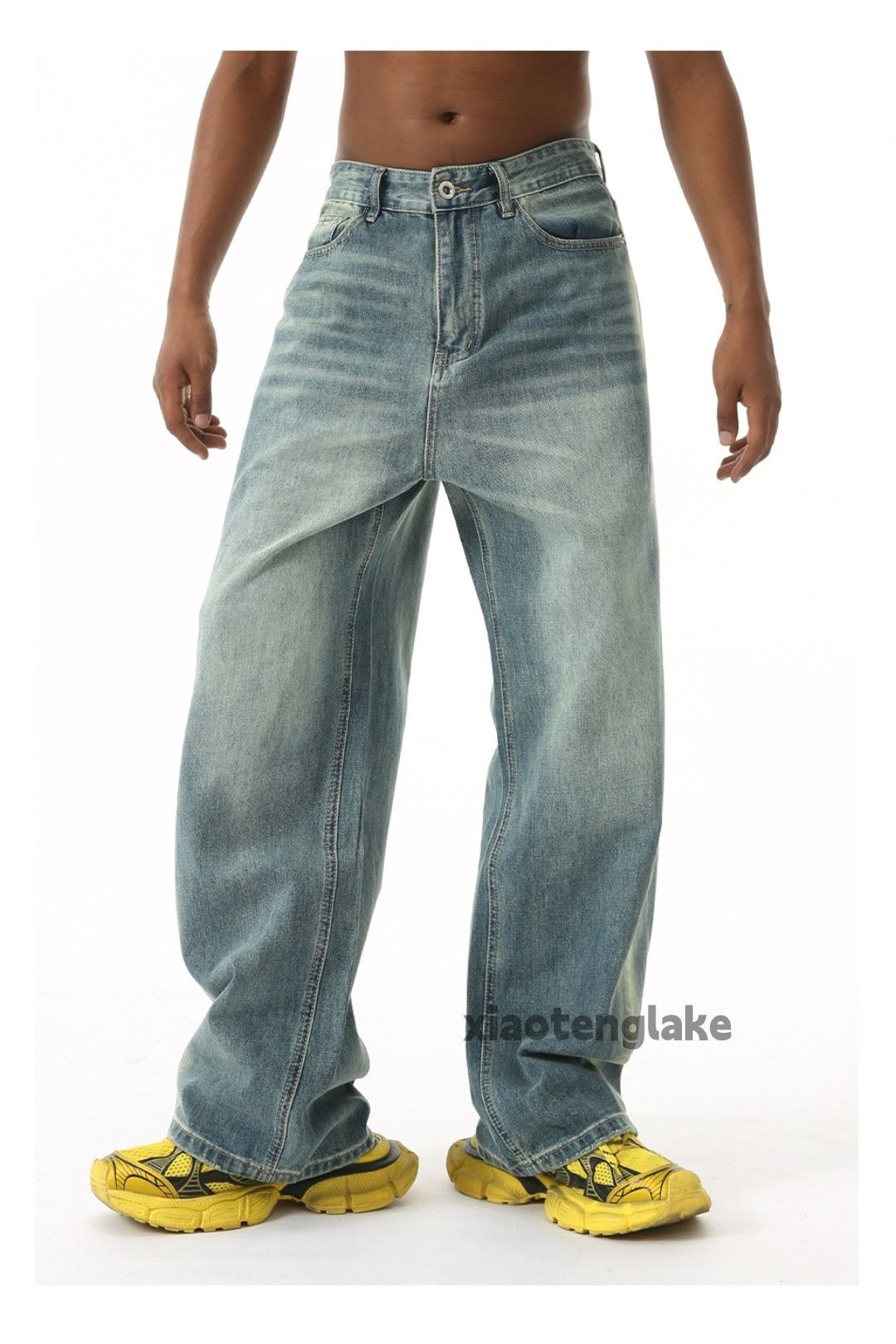 Jean × Vintage washed faded y2k skate hiphop loose baggy jeans Size US 32 / EU 48 - 5 Thumbnail