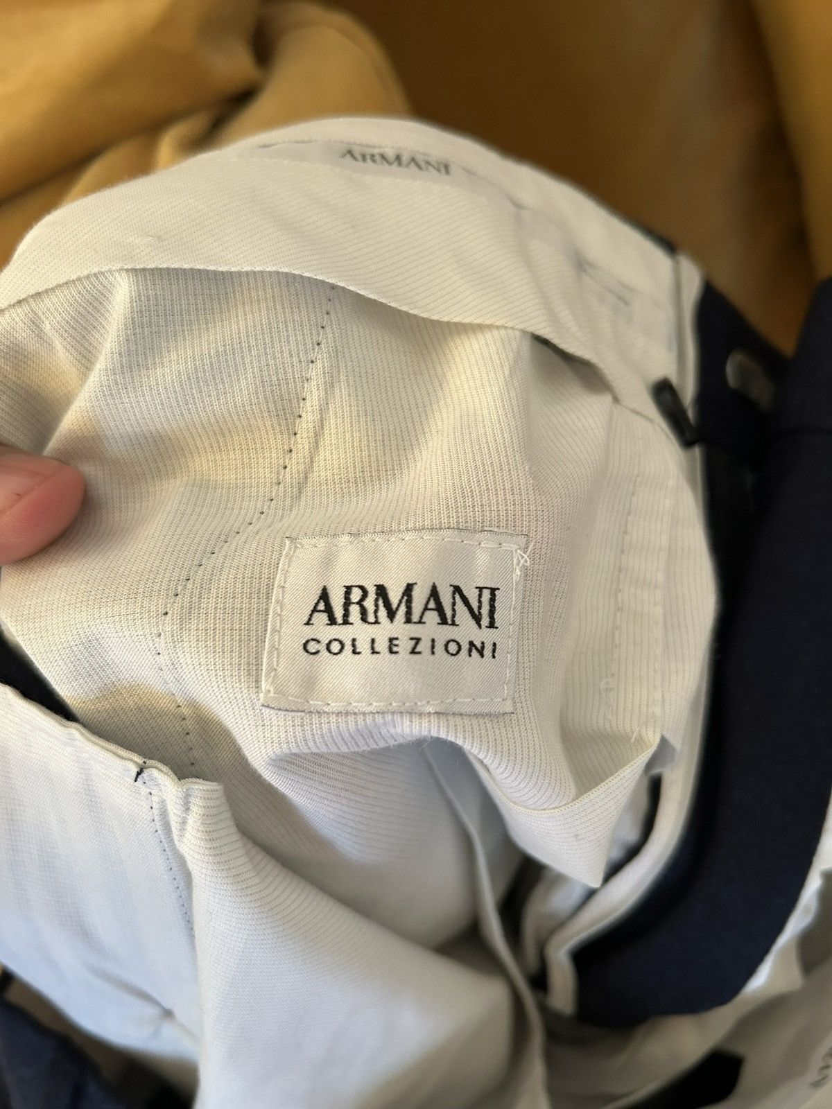 Armani Collezioni Vintage Armani navy flannel wool trousers size 36 Size US 36 / EU 52 - 5 Thumbnail