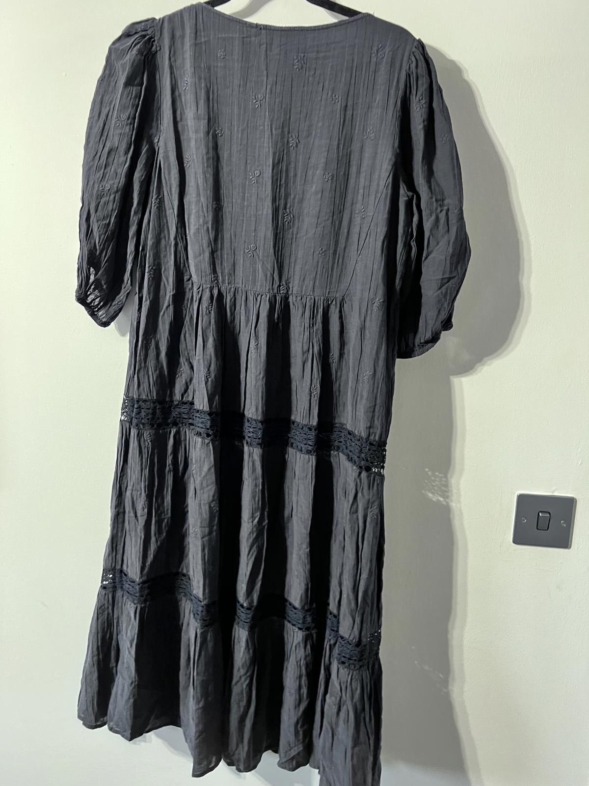 Other Forever That Girl Navy Smocked Tiered Midi Dress – UK 12 Size M / US 6-8 / IT 42-44 - 5 Thumbnail
