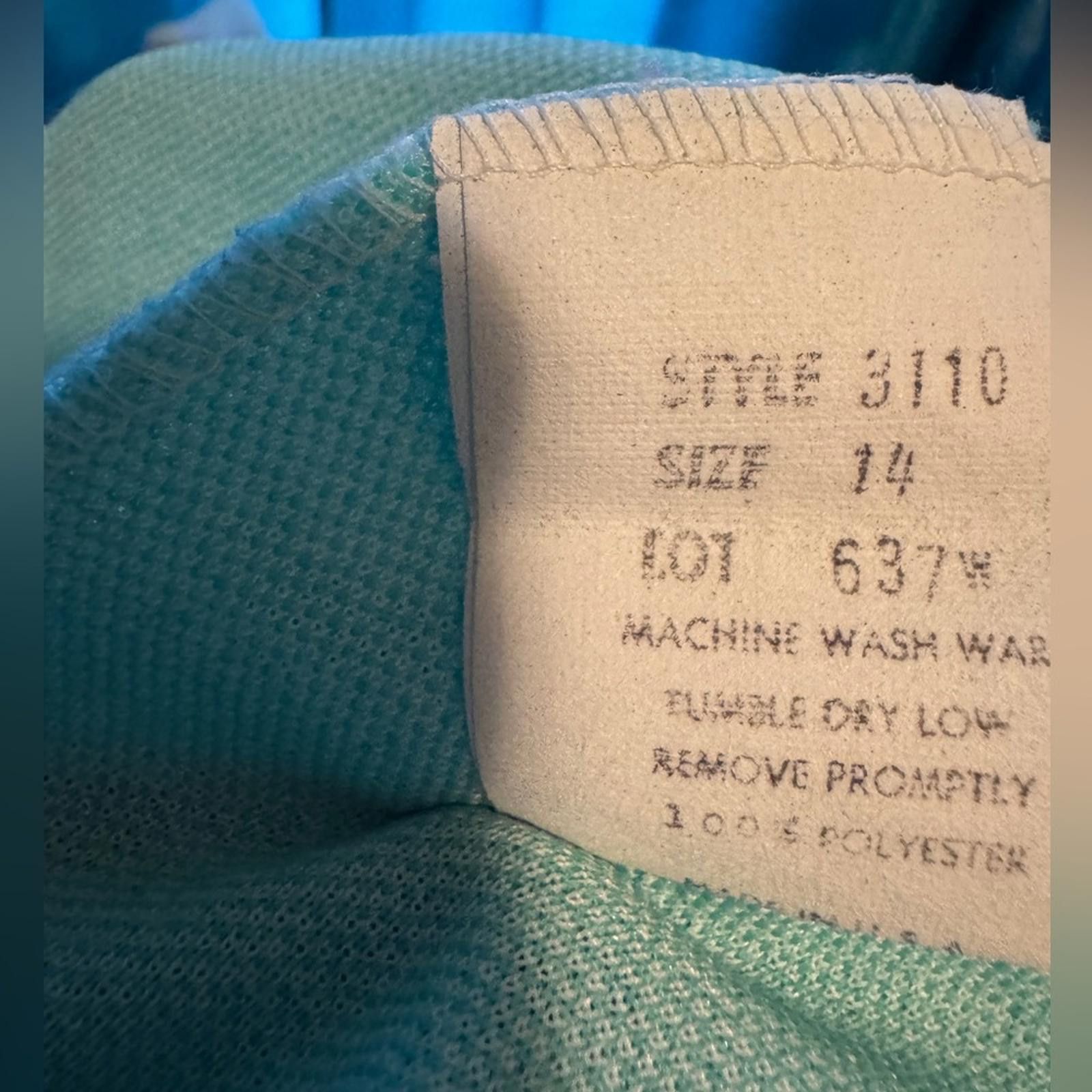 Designer Vintage 1970s Mint Green Polyester Two-Piece Suit set Size 36" / US 14 / IT 50 - 6 Thumbnail