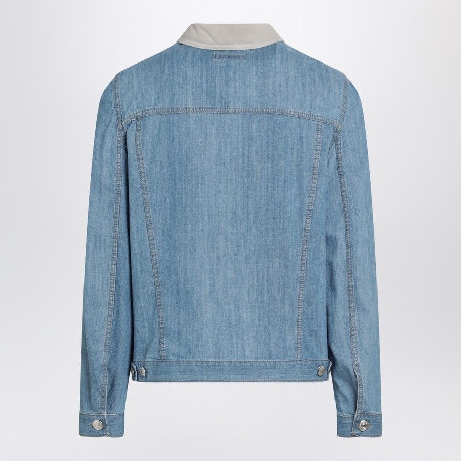 Brunello Cucinelli o1d2blof0226 Denim Jacket in Blue Size US M / EU 48-50 / 2 - 2 Thumbnail