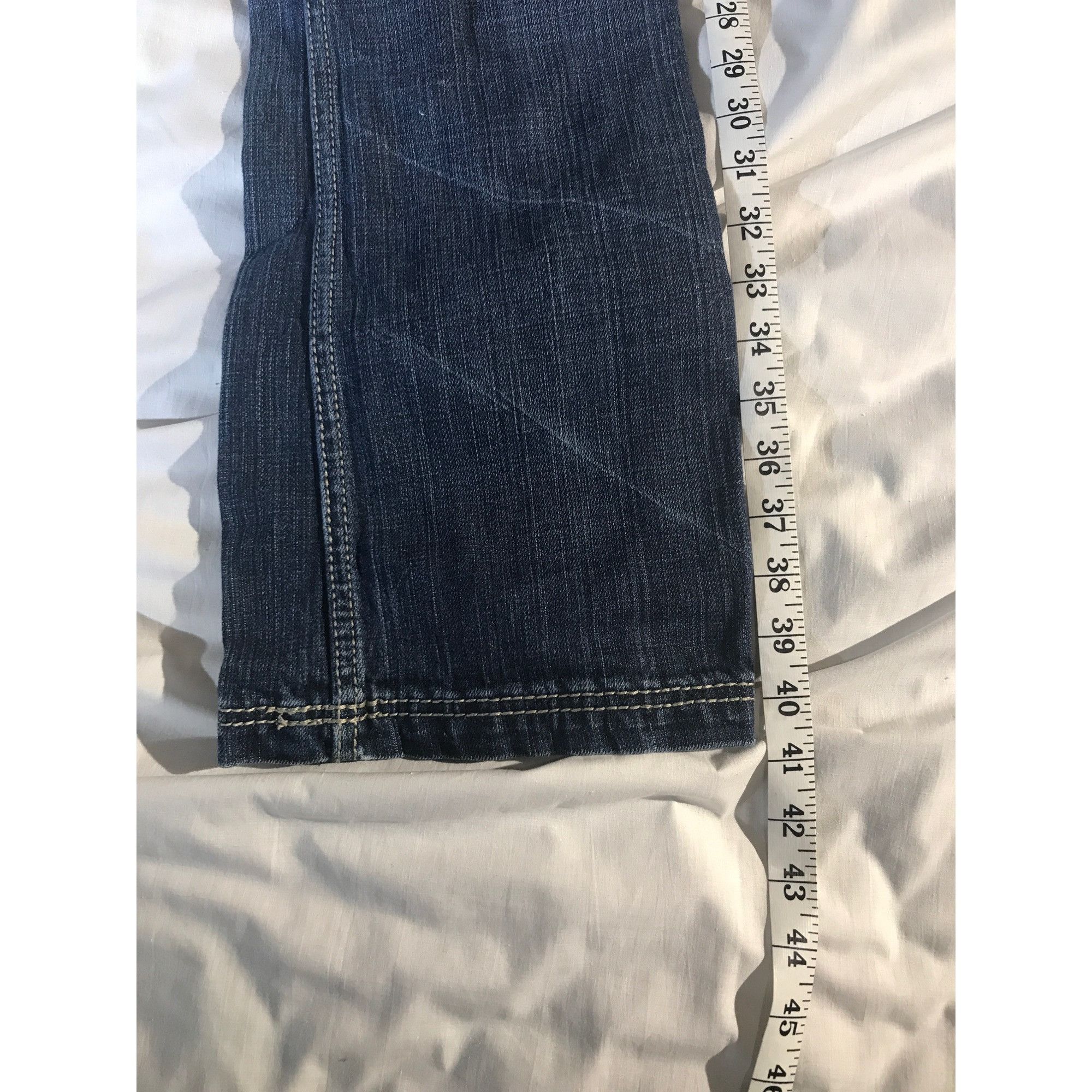 Antik Denim Antik Denim Womens Embroidered Bird Leather Patch Blue Jeans Size 29" - 9 Thumbnail
