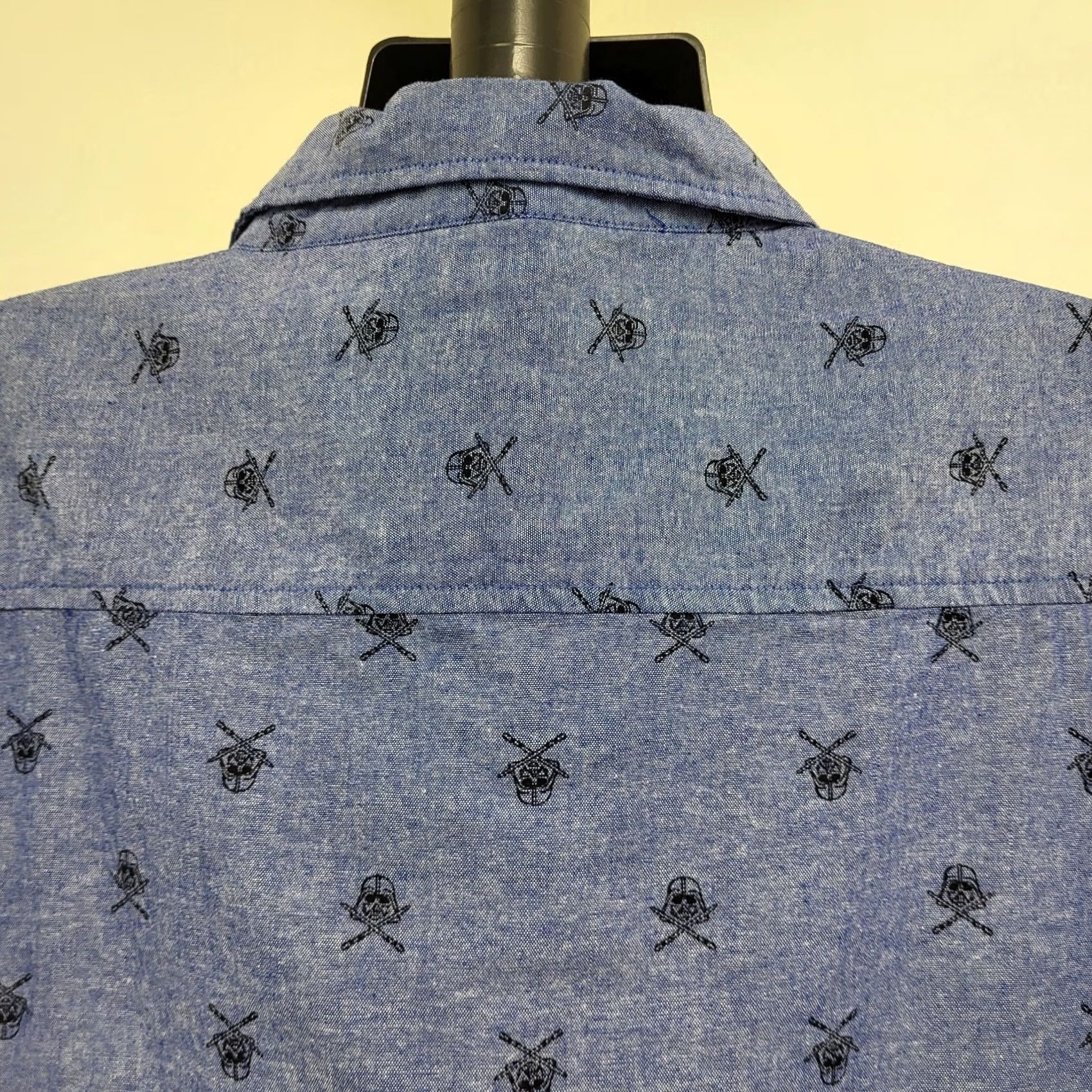 Star Wars VINTAGE Star Wars Shirt Mens XL Blue Button Up Darth Vader All Over Print Comicon Size US XL / EU 56 / 4 - 7 Thumbnail