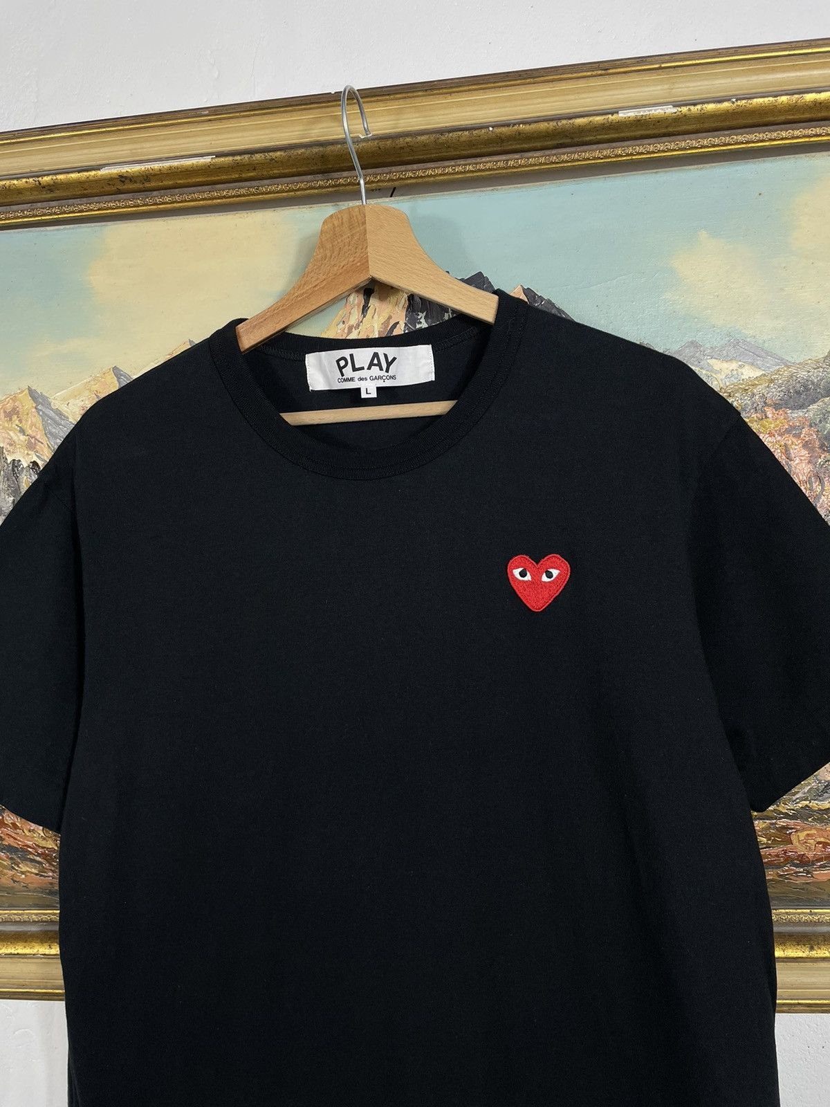 Comme des Garcons × Comme des Garcons PLAY × Japanese Brand Comme Des Garcones PLAY Heart Black T-shirt Tee Japanese CDG Size US M / EU 48-50 / 2 - 5 Thumbnail