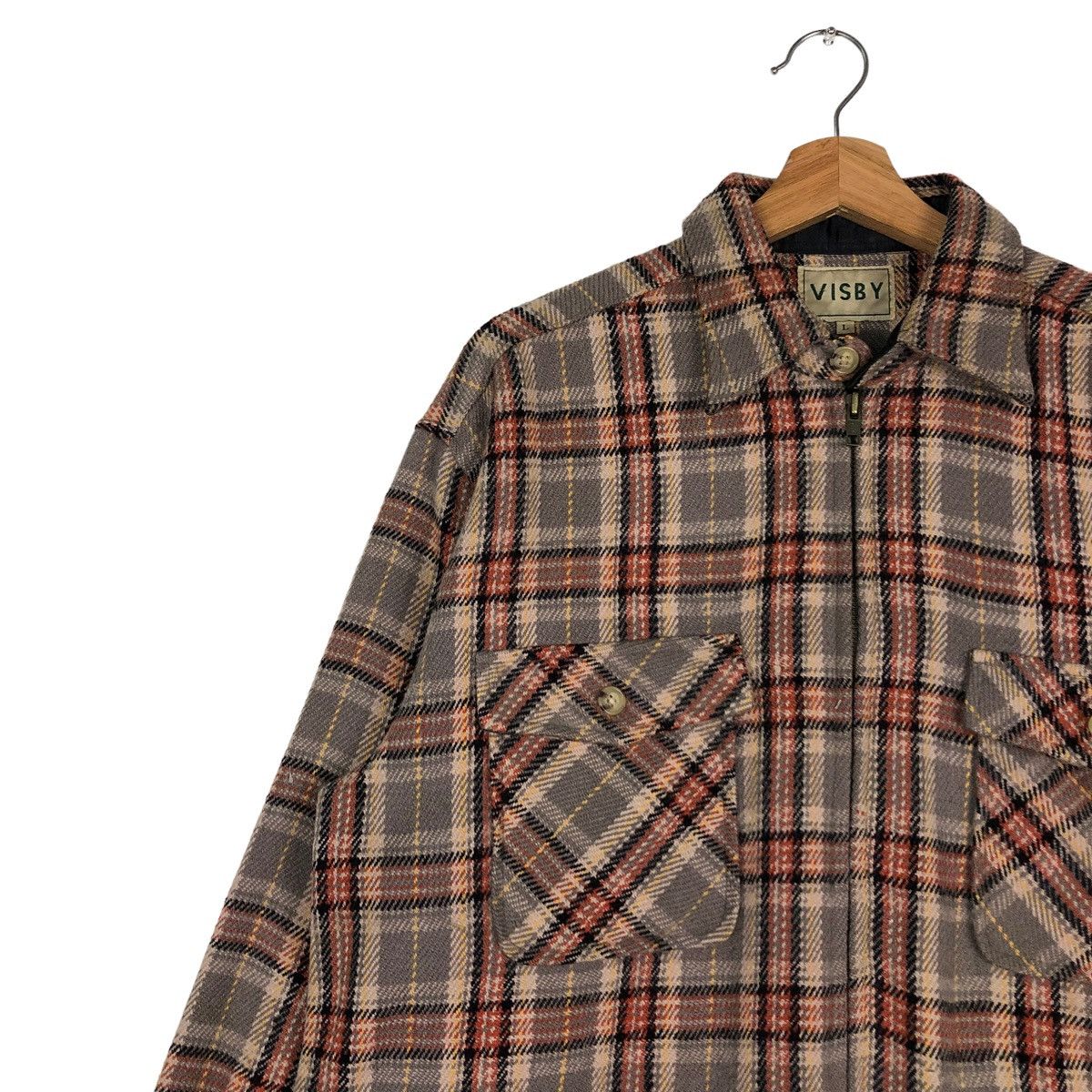 Japanese Brand 🔥VINTAGE WOOL ZIPPER JACKET VISBY ISSEY MIYAKE JAPAN Size US L / EU 52-54 / 3 - 7 Thumbnail