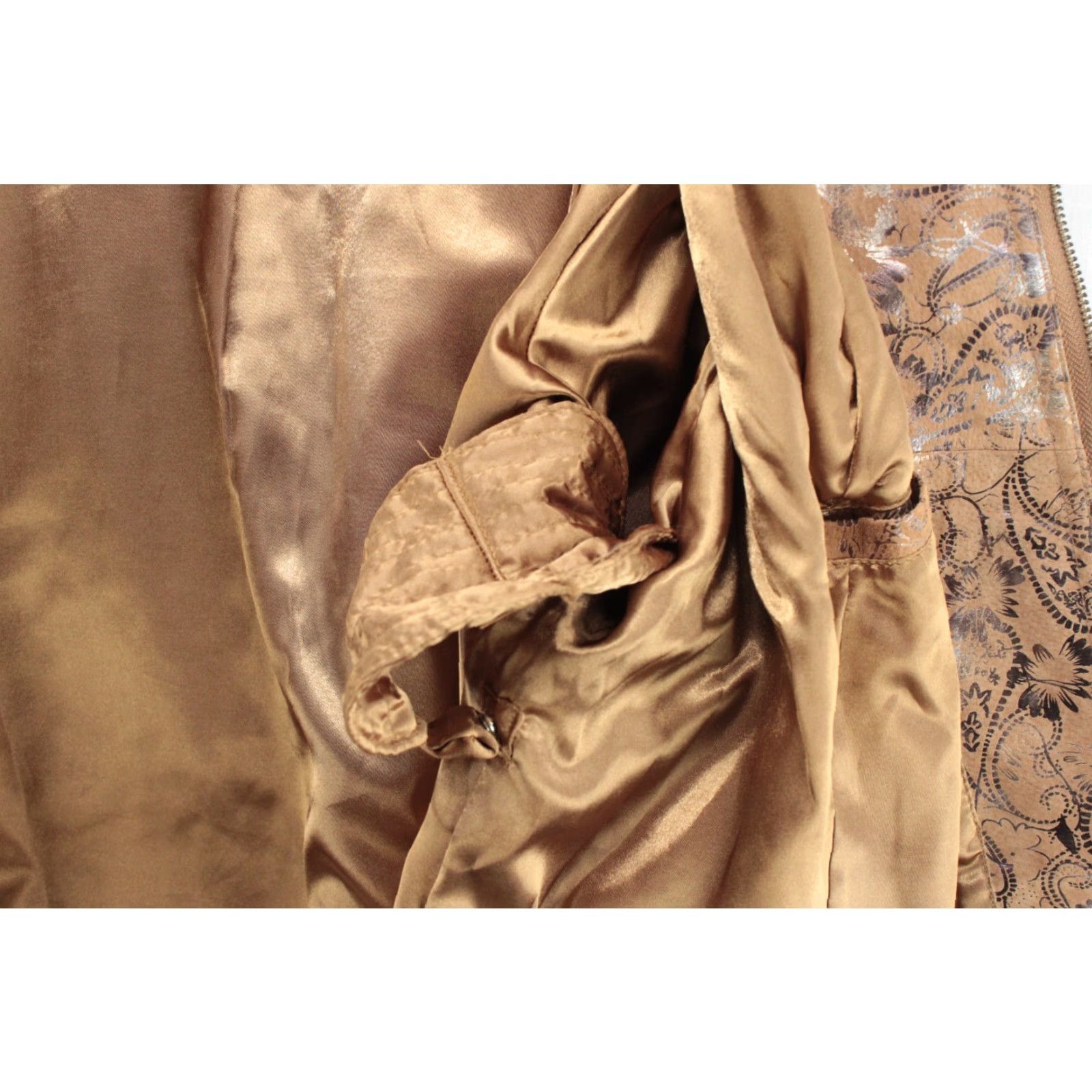 Vintage VINTAGE Pamela McCoy Leather Jacket Coat Women 3X Brown Zip Silver Floral Print Size XXL / US 16-18 / IT 52-54 - 7 Thumbnail