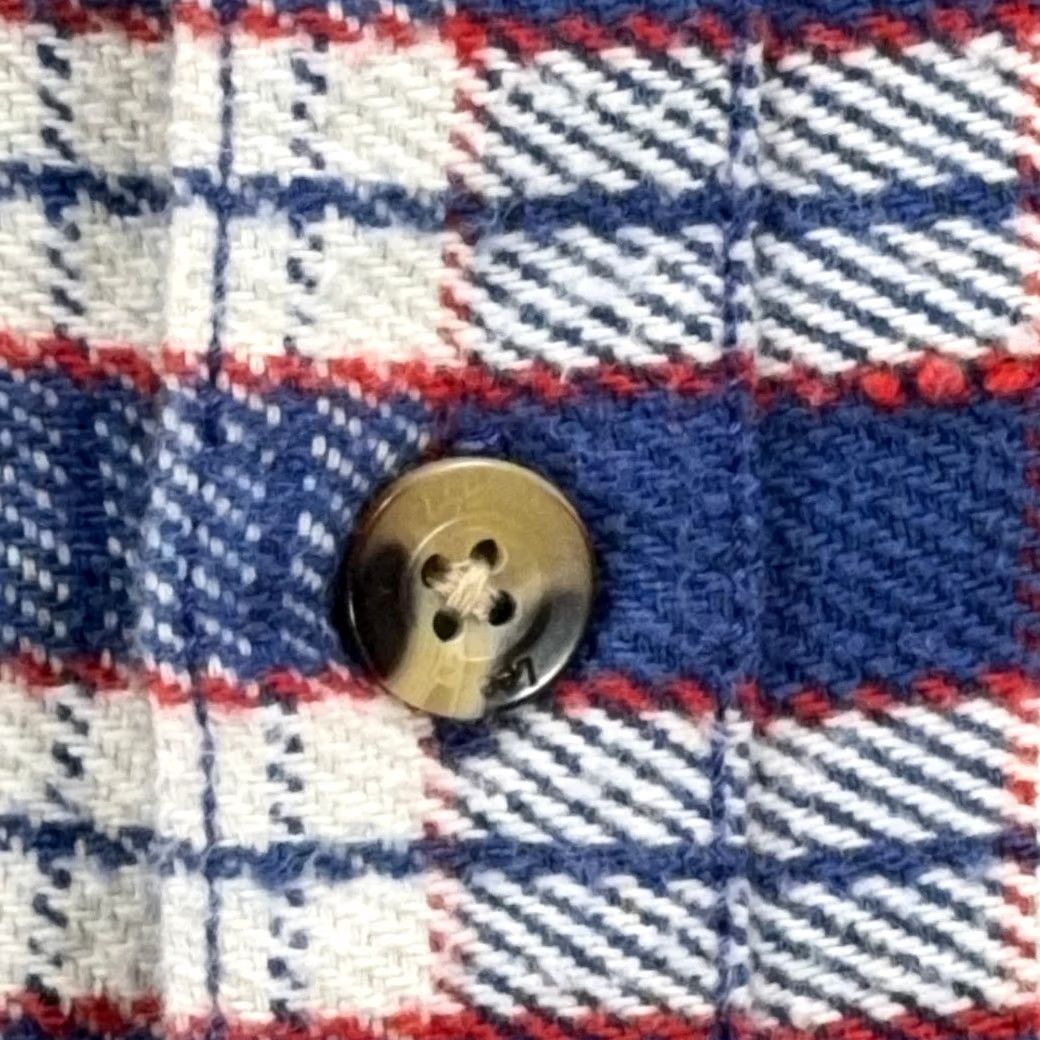 Lee Lee Shirt Plaid Flannel Shacket Workwear Pocket Button-Up Adult SMALL Blue White Red Size US S / EU 44-46 / 1 - 6 Thumbnail