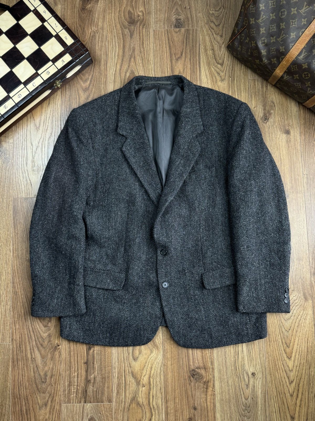 Harris Tweed Vintage wool blazer Harris Tweed original luxury item Size 50R - 1 Thumbnail