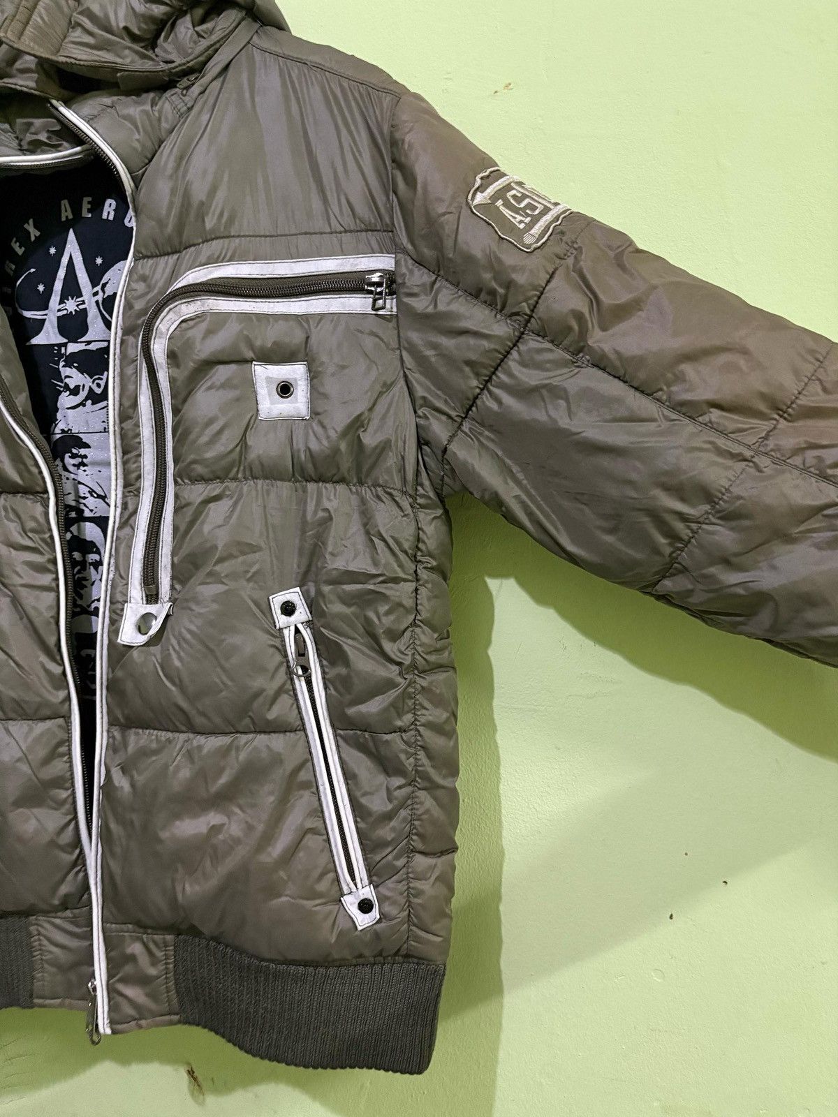 Avirex Avirex Varsity Puffer Jacket Aero Space Program With Hoodies Size US L / EU 52-54 / 3 - 6 Thumbnail