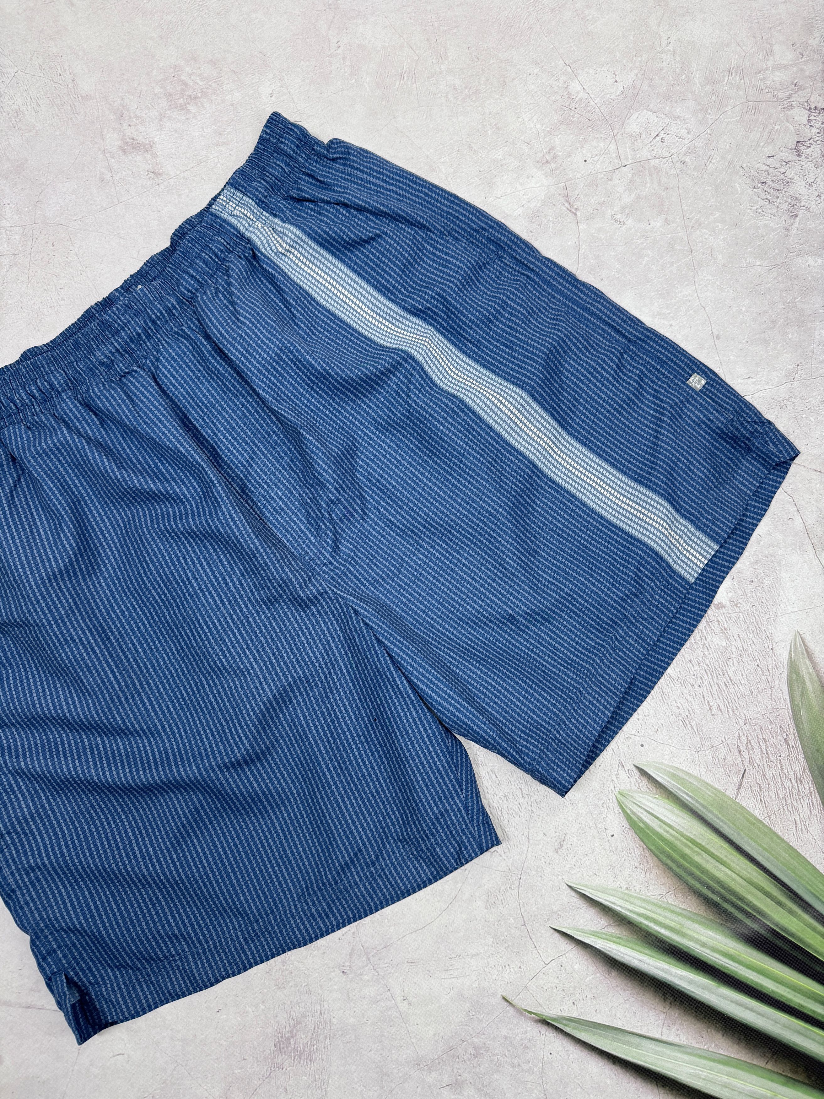 Nike × Vintage Vintage Nike Challenge Court Tennis Shorts Blue Stripe Size US 36 / EU 52 - 5 Thumbnail