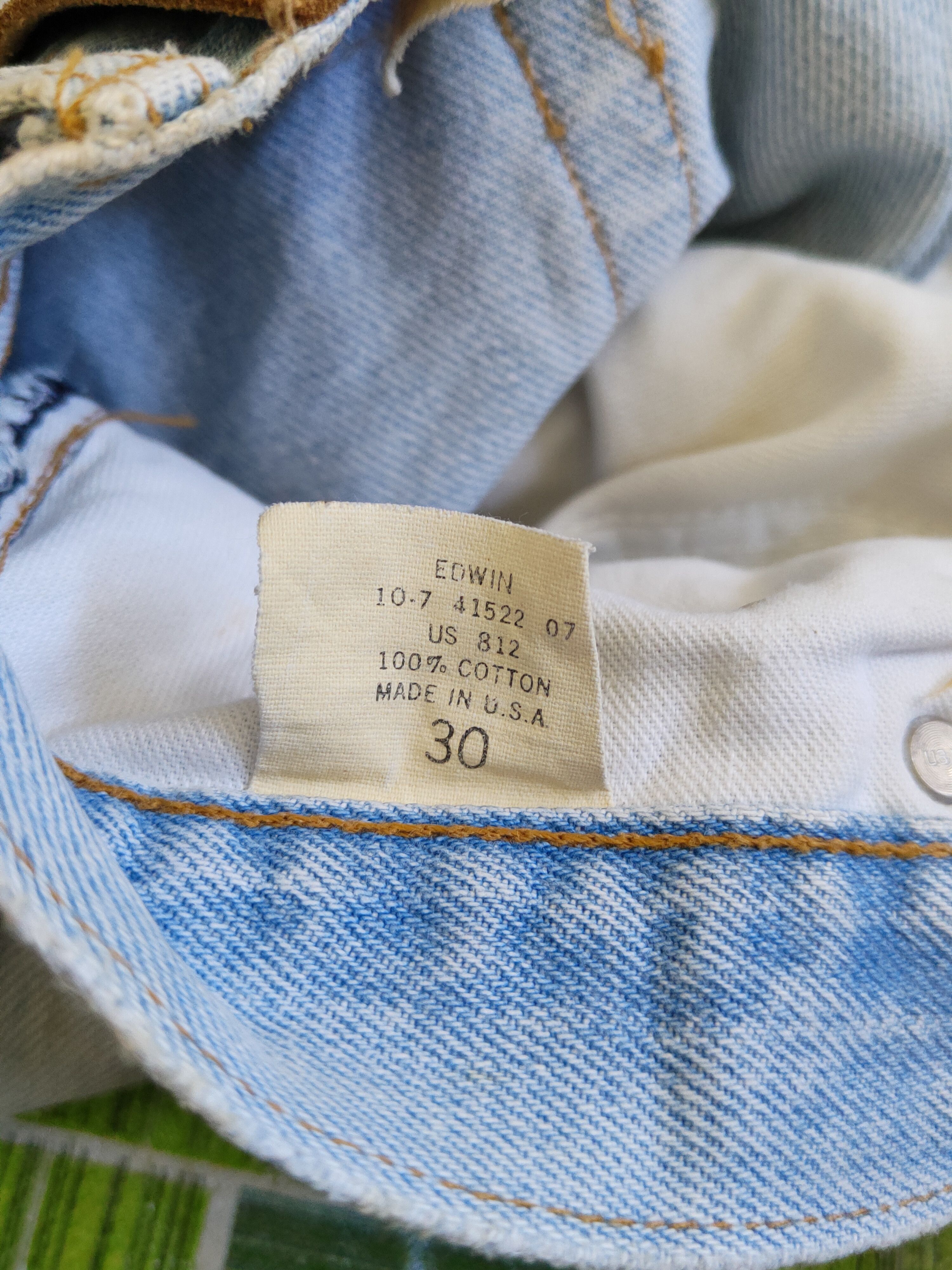 Edwin Edwin vintage Blue Faded Distressed Ripped Jeans #S1809 Size US 29 - 16 Thumbnail