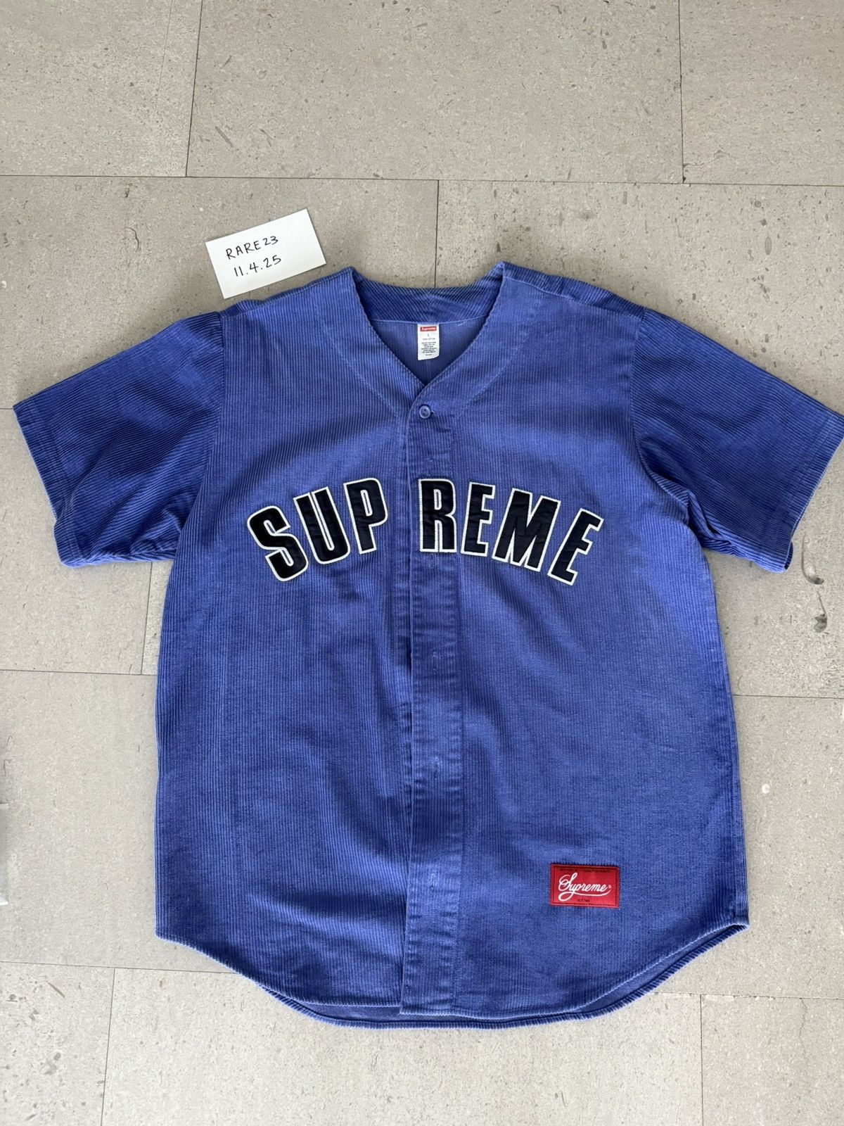 Supreme Satin Purple Supreme Baseball Jersey SS17 | Grailed
