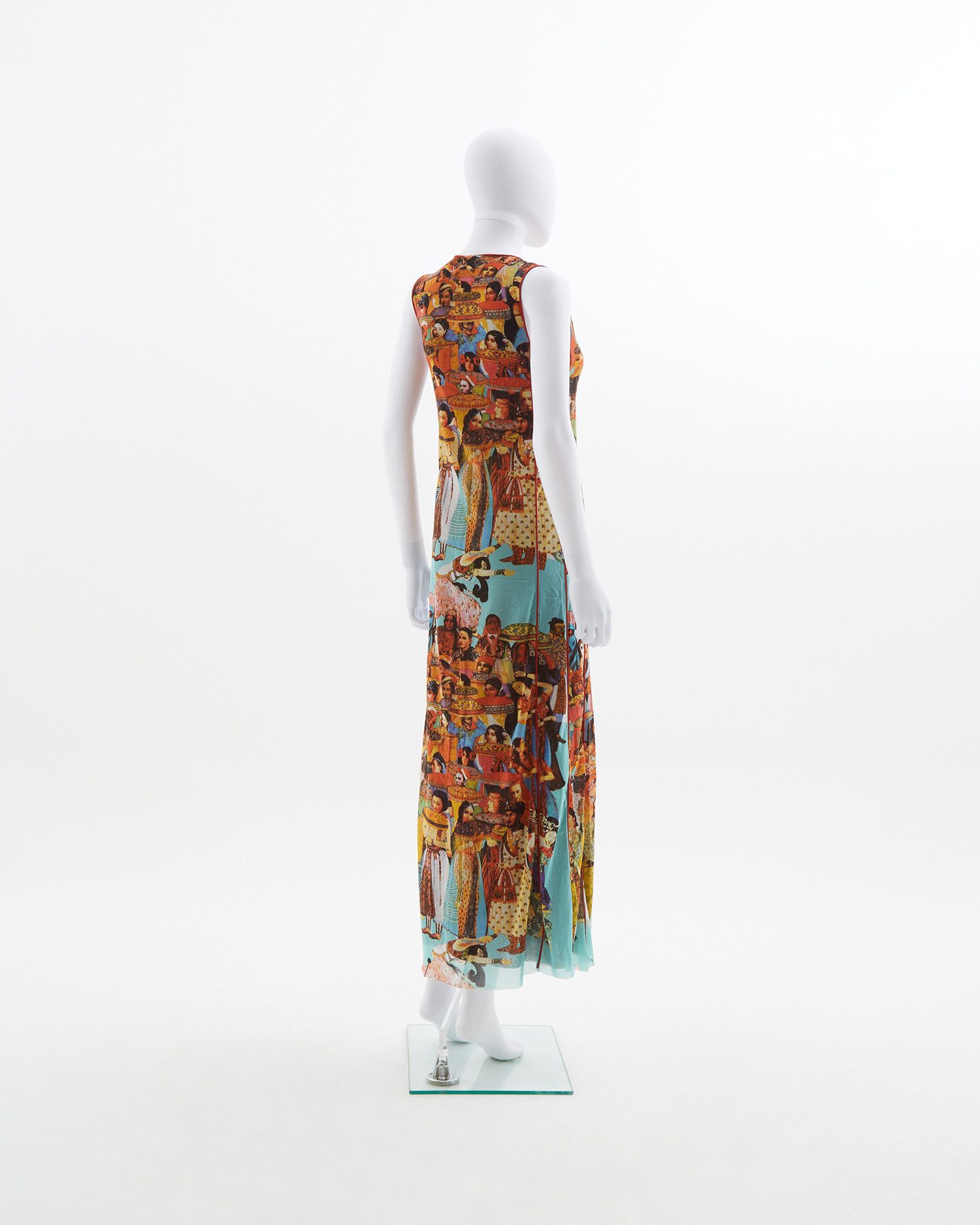 Jean Paul Gaultier Jean Paul Gaultier 90's Asian print mesh maxi dress Size S / US 4 / IT 40 - 4 Thumbnail