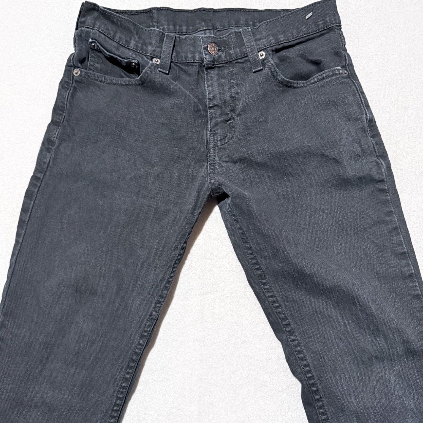 Levi's Levi's Jeans Men Black Denim Mid-Rise Classic Straight Zip Fly 29X30 511 Size US 29 - 2 Thumbnail
