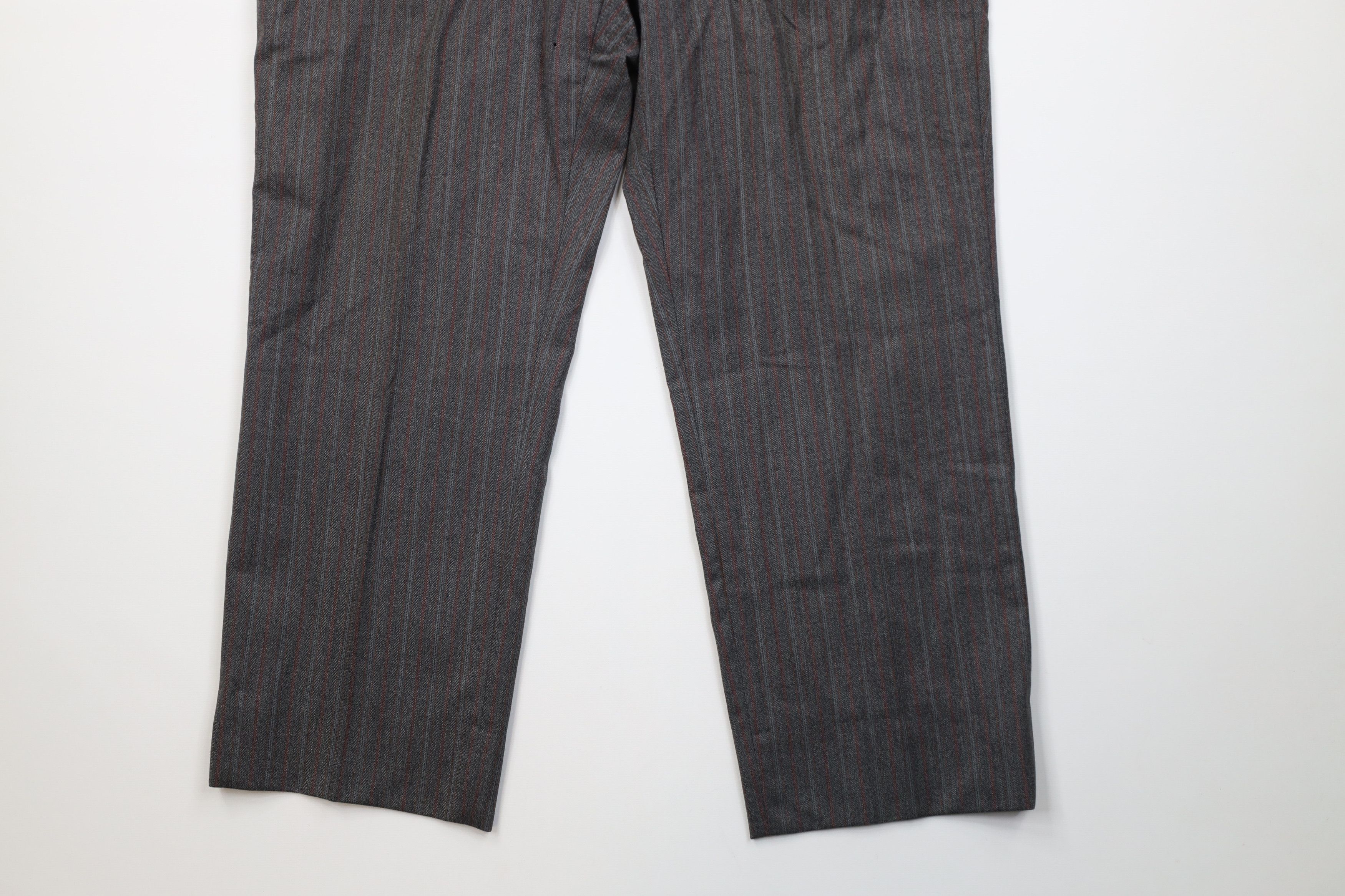 Vintage Vintage 60s Streetwear Wool Striped Wide Leg Chino Pants USA Size US 42 / EU 58 - 4 Thumbnail