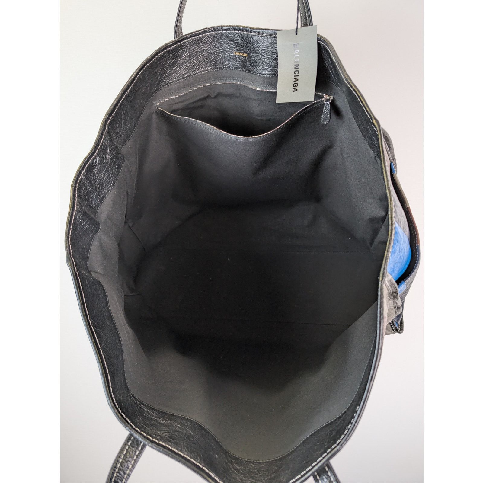 Balenciaga o1rshd1 Striped Arena Lamb PA Shatelet Carry All Tote Bag Size ONE SIZE - 15 Thumbnail