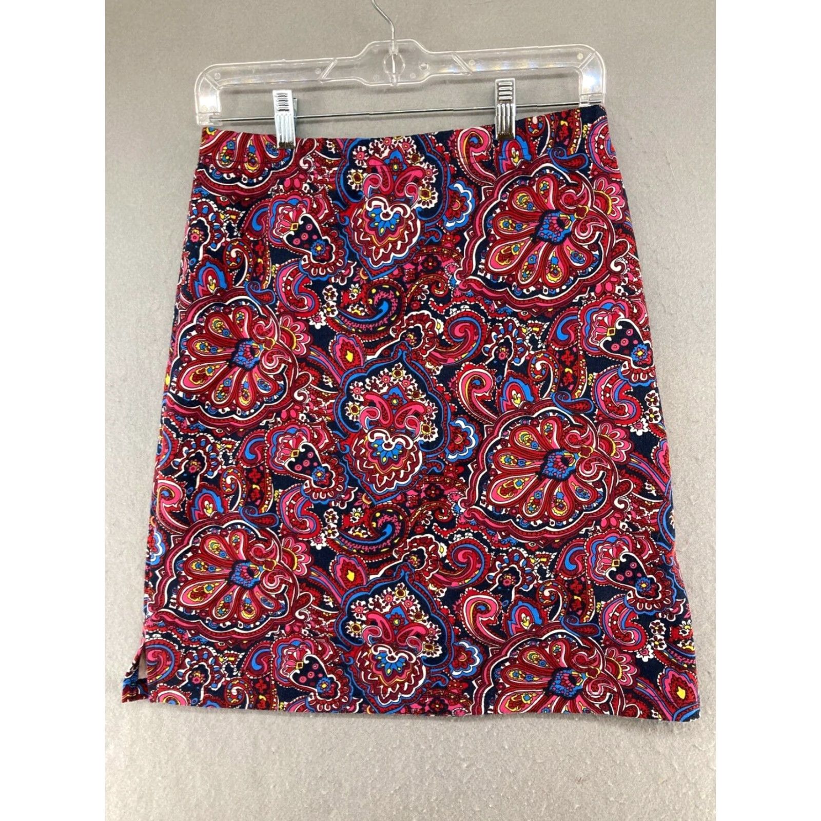 Talbots Talbots Skirt Womens Knee Length Red Paisley Petite S A-Line Hippe Size 28" / US 6 / IT 42 - 5 Thumbnail