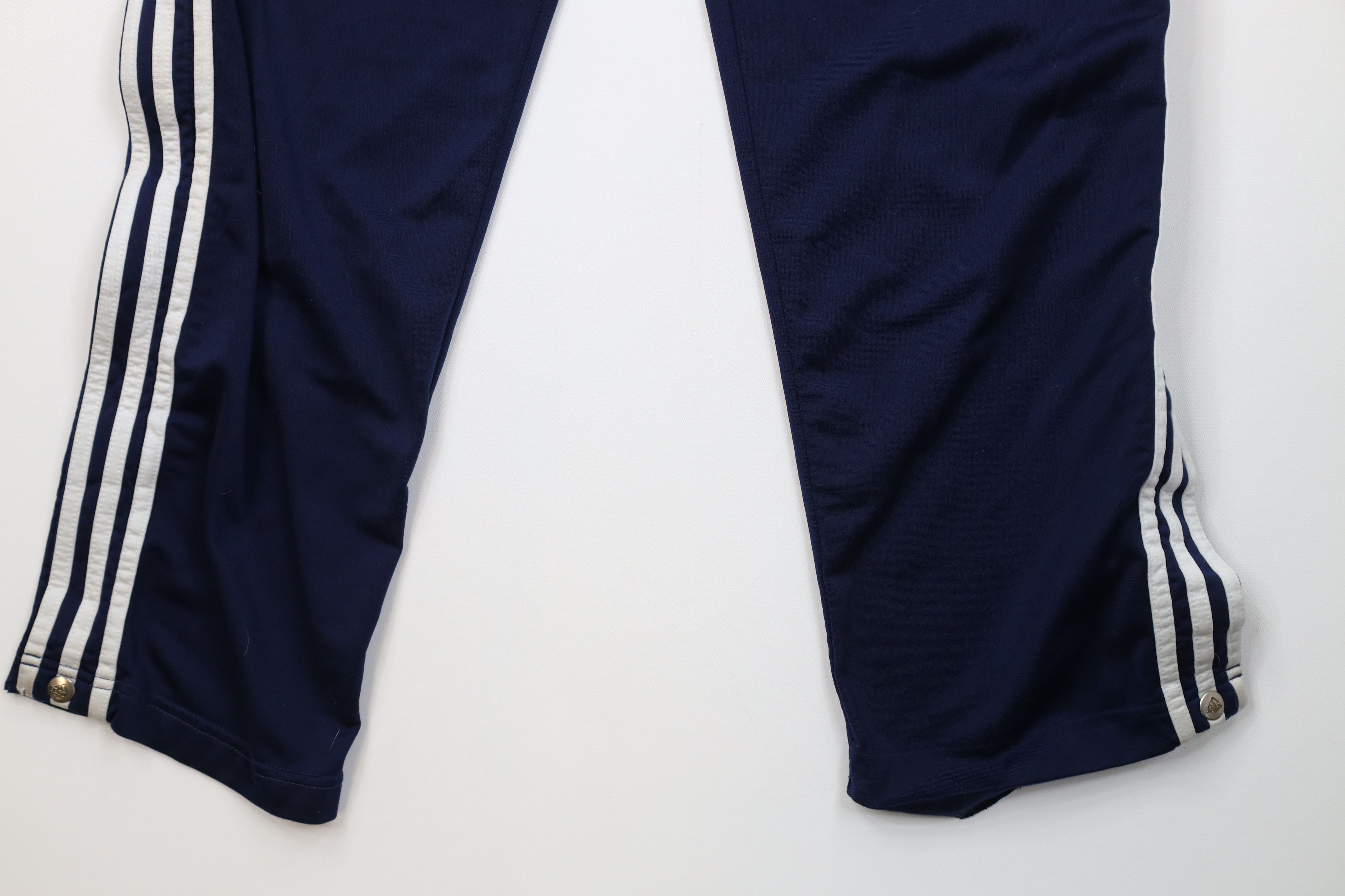 Adidas Vintage 90s Adidas Striped Wide Leg Tearaway Pants Blue Size US 32 / EU 48 - 4 Thumbnail