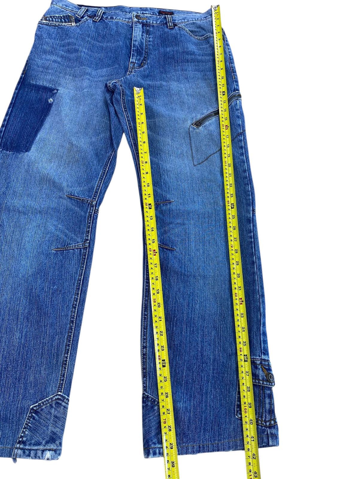 Japanese Brand Japanese Brand Patchwork Style Wide Leg Carpenter Jeans Size US 35 - 8 Thumbnail