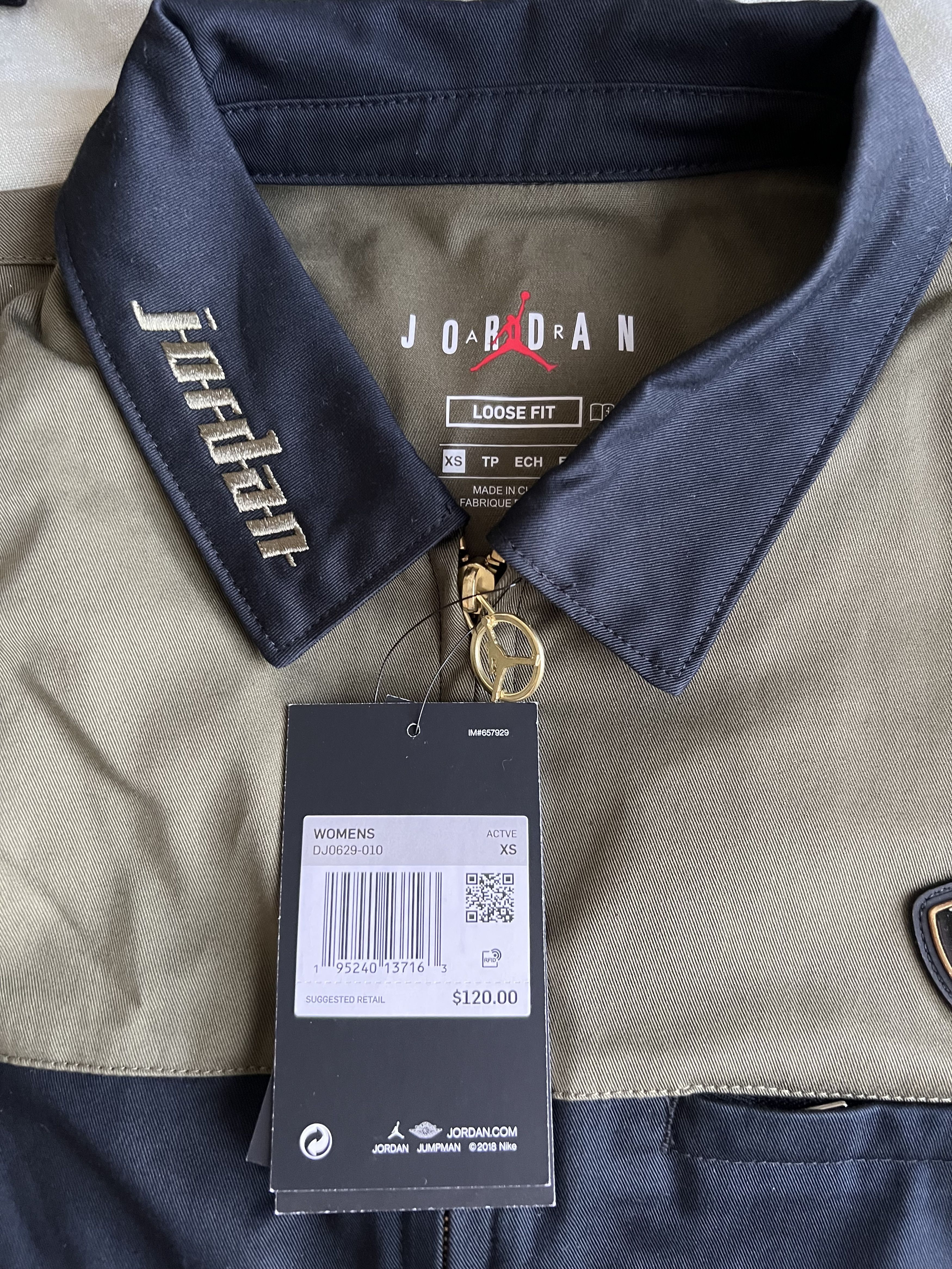 Jordan Brand Aleali May Jordan Zip Crew Shirt in Black Olive Size XS / US 0-2 / IT 36-38 - 8 Thumbnail