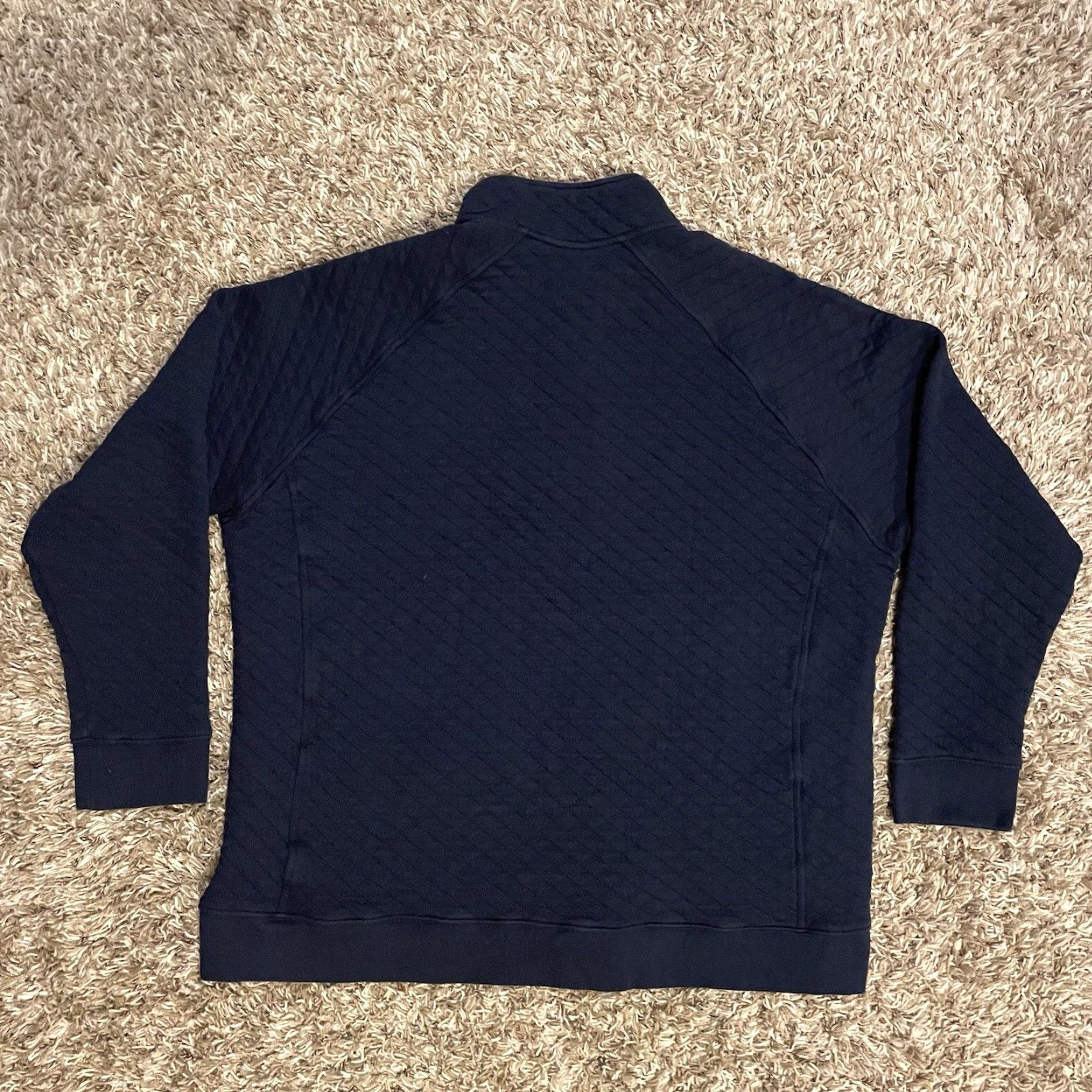 Eddie Bauer Eddie Bauer Quilted Henley Snap Button Pullover Sweater Blue XL Mens Size US XL / EU 56 / 4 - 3 Thumbnail