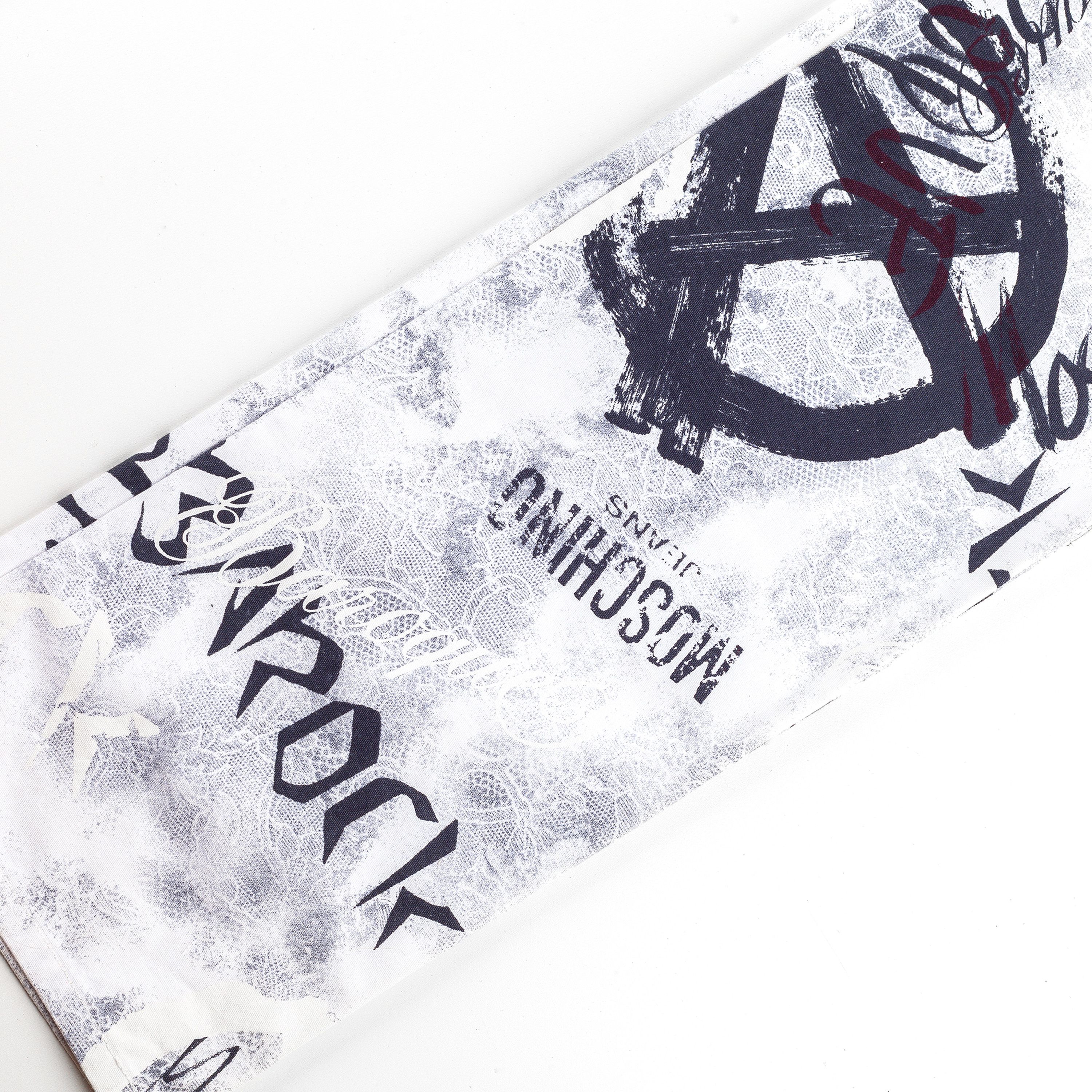 Moschino Moschino Jeans Peace Anarchy White Vintage Pants (XS) Size 25" / US 0 / IT 36 - 3 Thumbnail