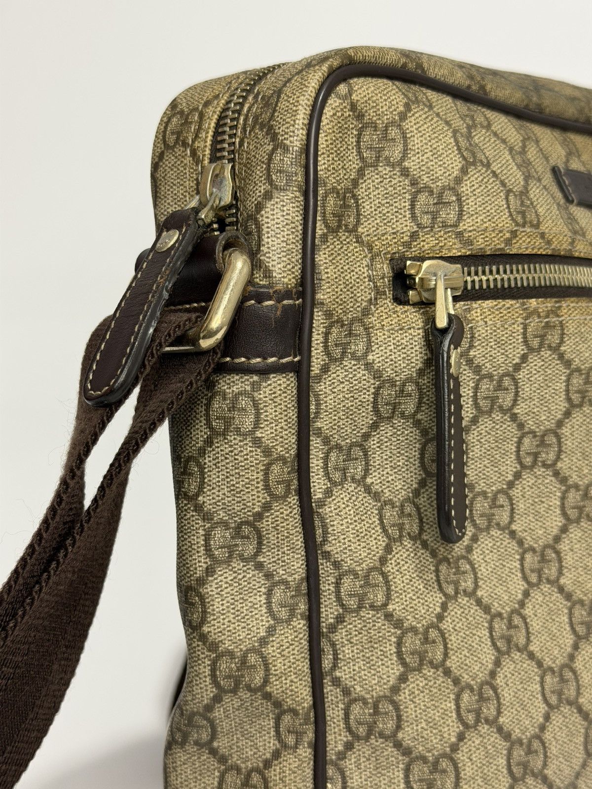 Gucci Gucci Beige GG Supreme Canvas Joy Messenger Bag Size ONE SIZE - 4 Thumbnail