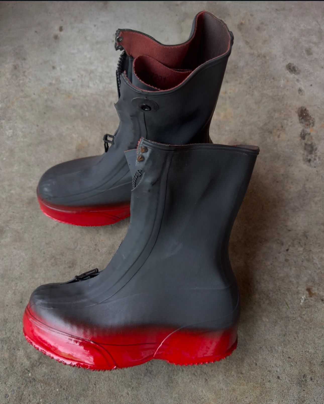 Vintage Blood Red Spiked Dune Boots Size US 9.5 / EU 42-43 - 7 Thumbnail