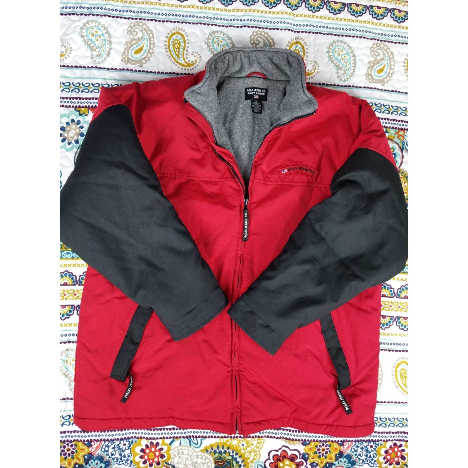 Ralph Lauren VINTAGE Ralph Lauren Polo Jeans Co Jacket Men's XL Fleece Lined Winter Red 90s VTG Size US XL / EU 56 / 4 - 2 Thumbnail