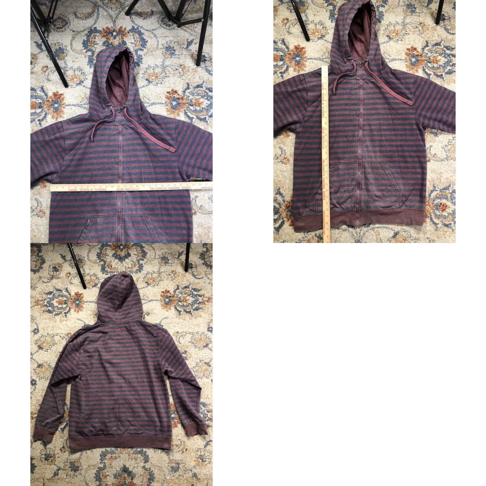 Jordan Craig Jordan Craig Hoodie Sweatshirt Mens XL Red Striped Full Zip Fleece Pockets Size US XL / EU 56 / 4 - 8 Thumbnail