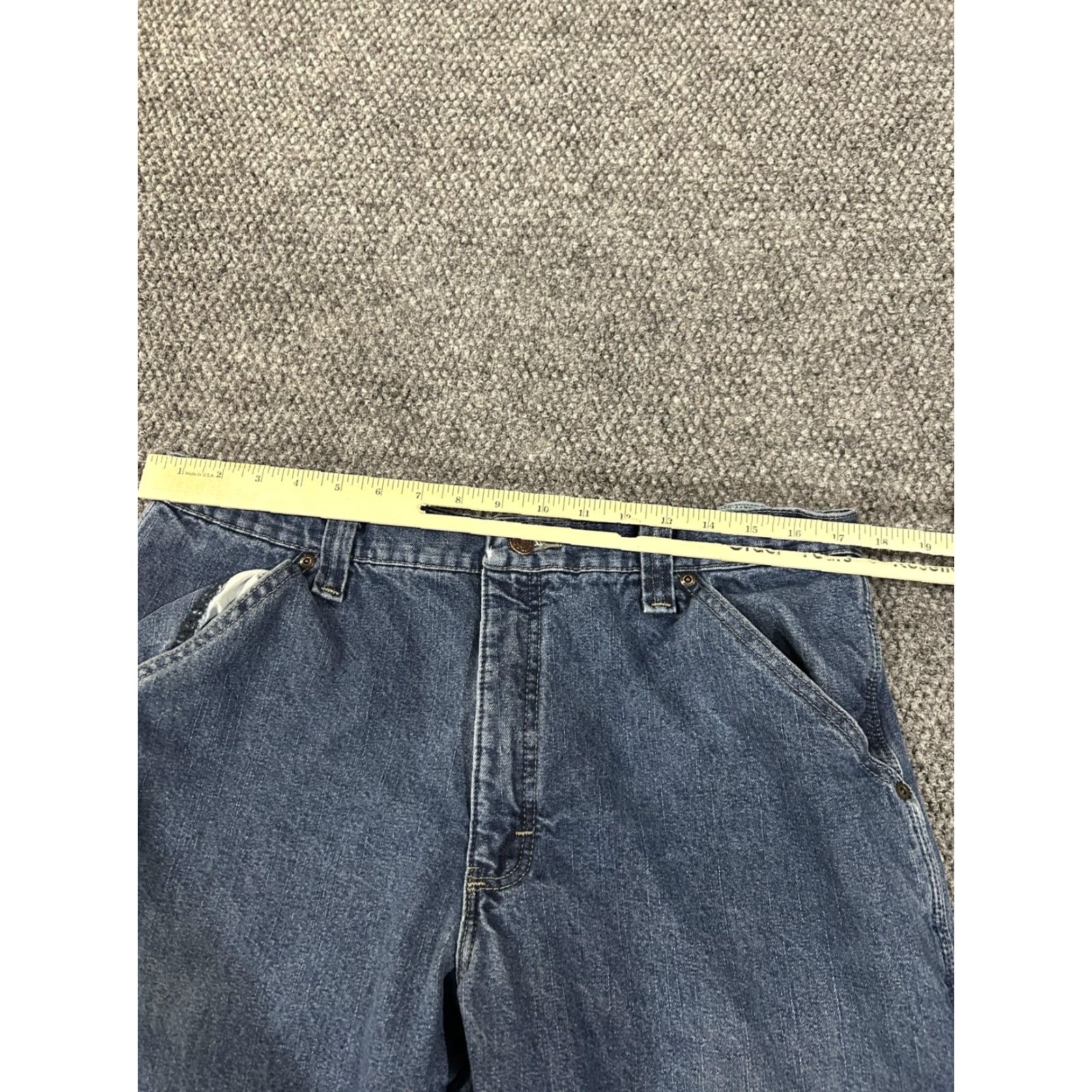 Wrangler Wrangler Jeans Mens 34x33 Blue Fleece Lined Carpenter Work Utility 1094FLWDS Size US 34 / EU 50 - 3 Thumbnail