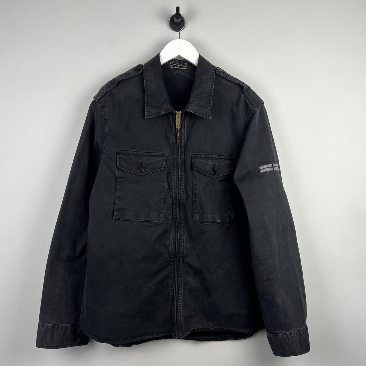 image of 00S Stone Island Denims Zip Over Shirt in Black, Men's (Size XL)