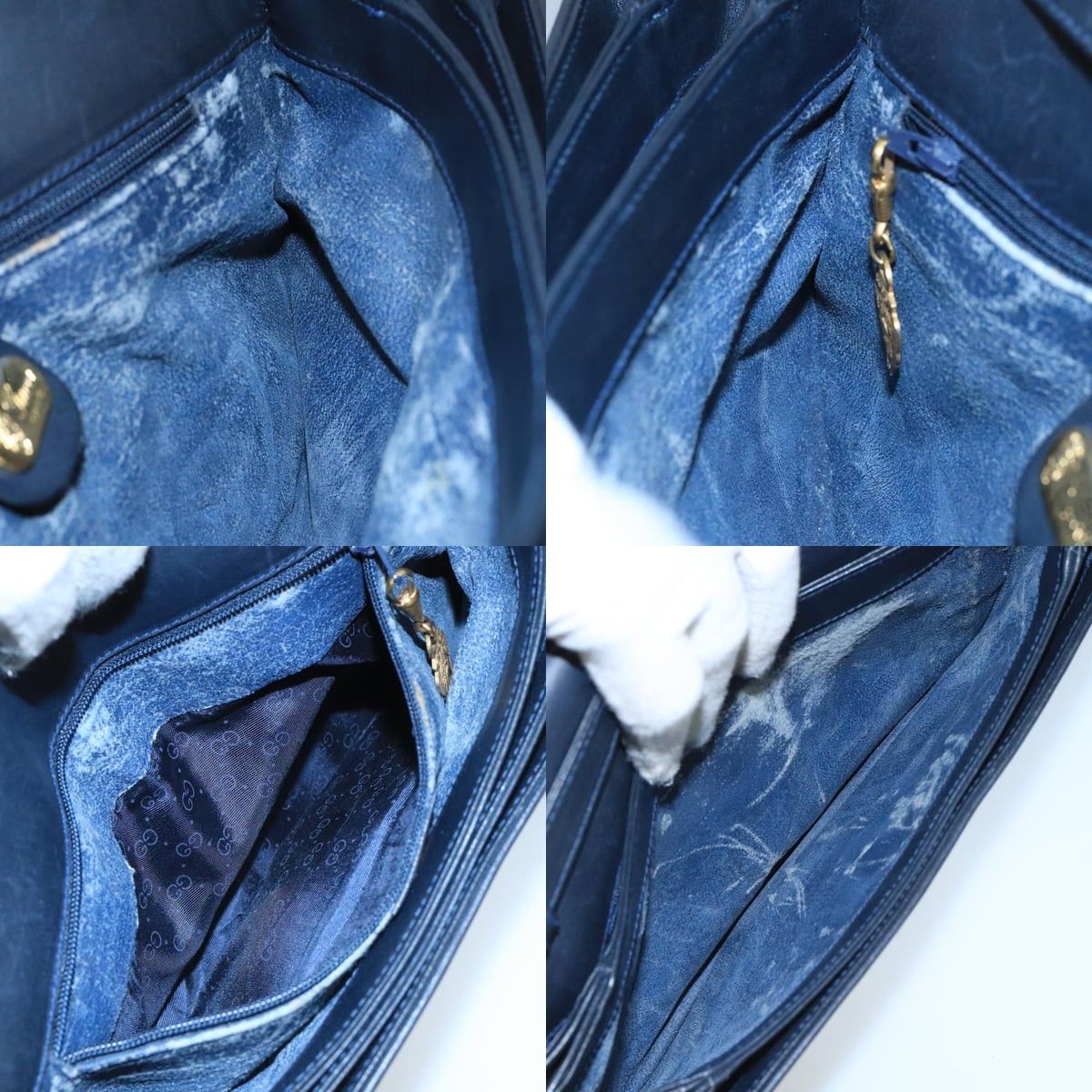 Gucci GUCCI Micro GG Supreme Shoulder Bag Pvc Navy Gold Size ONE SIZE - 12 Thumbnail