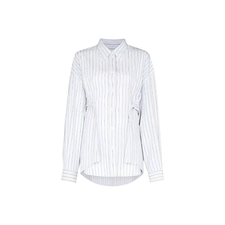 Maison Margiela Maison Margiela Striped Long Sleeve Shirt for Women 0079 Size S / US 4 / IT 40 - 1 Thumbnail