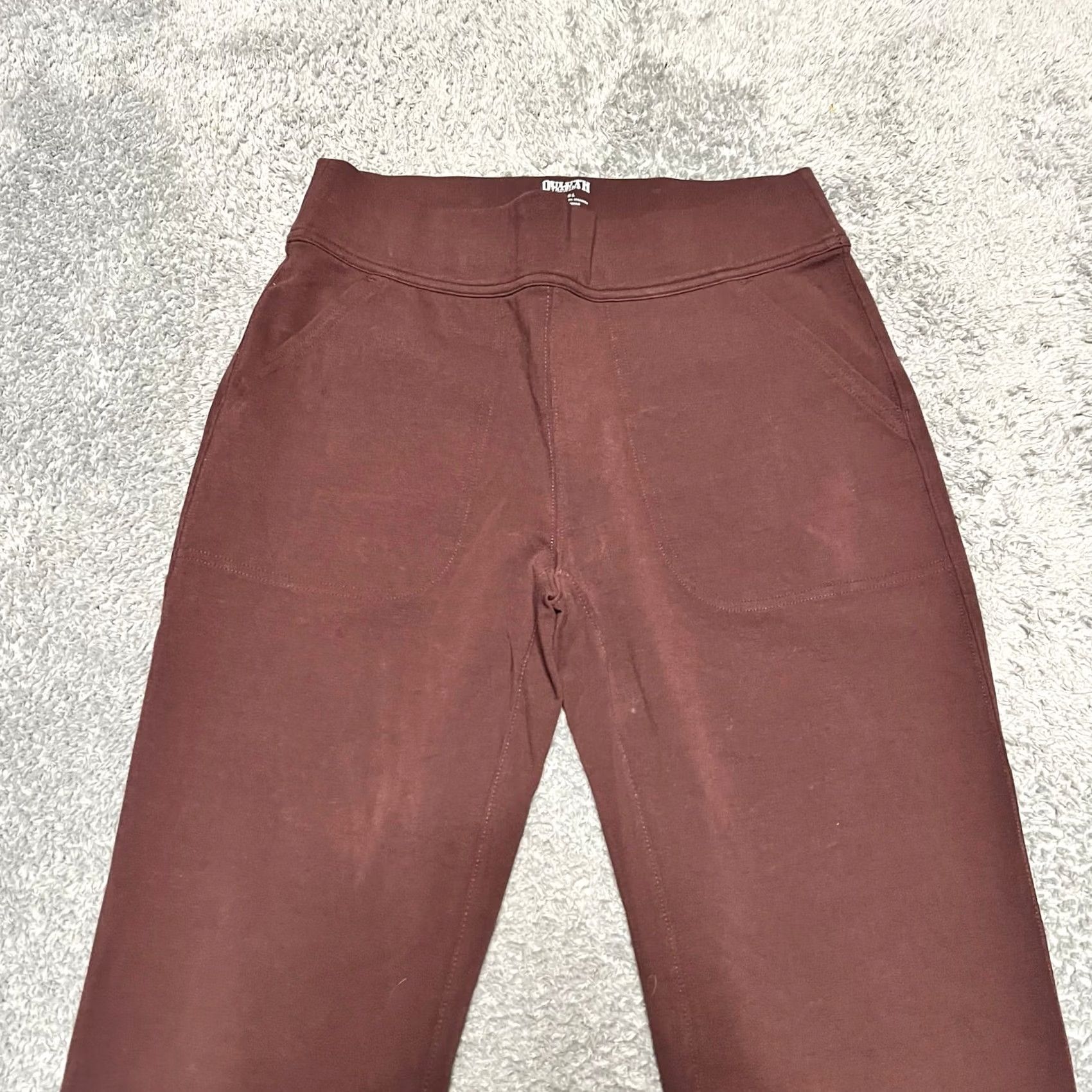 Duluth Trading Company Duluth Trading NoGA Cotton Pants Womens Small Casual Pocket Stretch Maroon Red S Ankle Womens Size 28" / US 6 / IT 42 - 2 Thumbnail