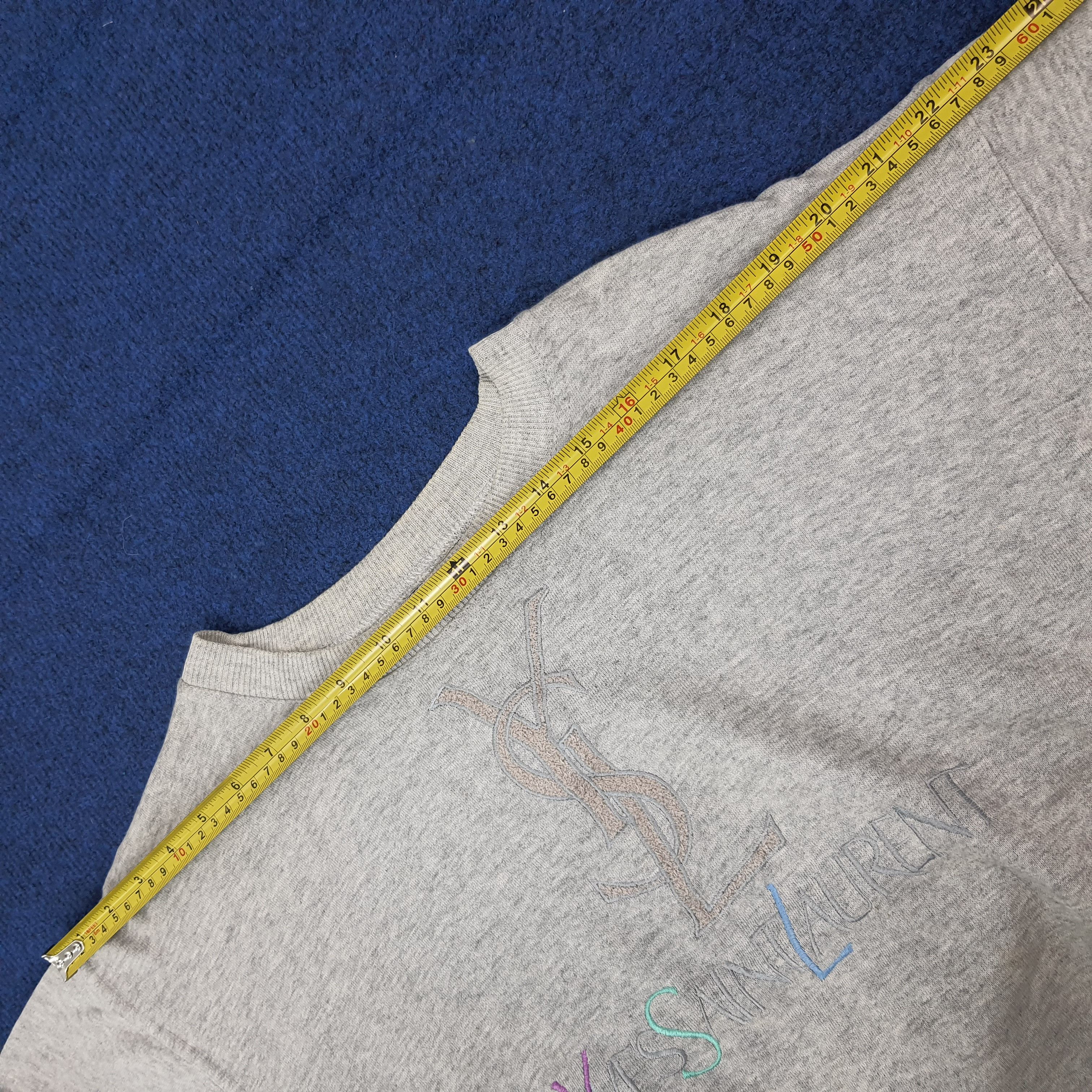 Yves Saint Laurent Vintage Yves Saint Laurent Crop Top Sweatshirt C271N20 Size L / US 10 / IT 46 - 8 Thumbnail