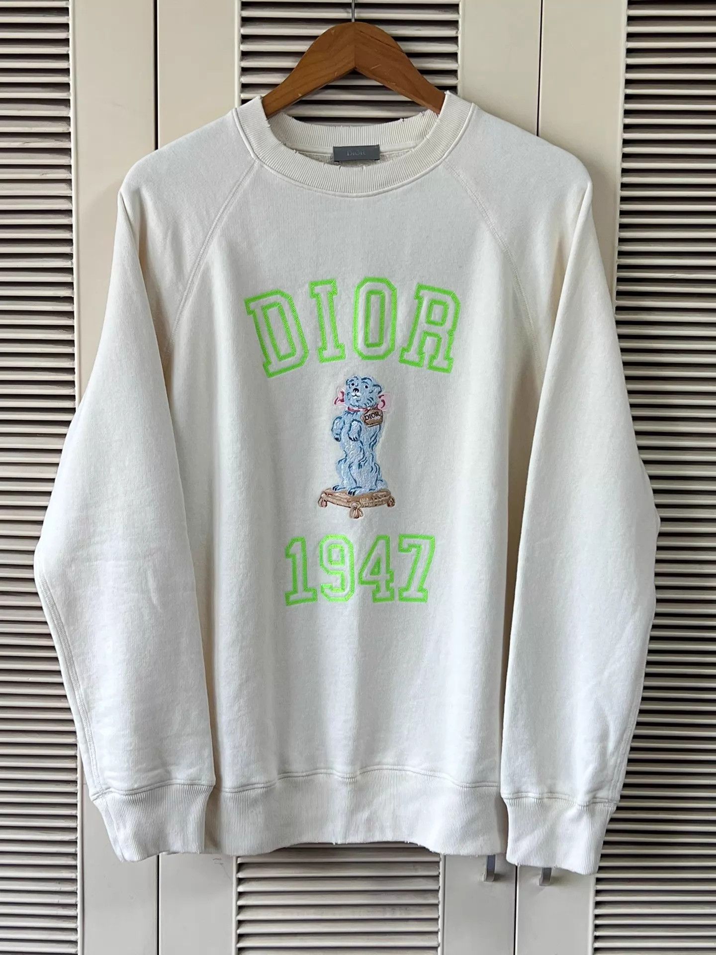 Dior Dior Zoo Embroidered 1947 Elephant Logo Ivory XS Sweatshirt Size XS / US 0-2 / IT 36-38 - 1 Thumbnail